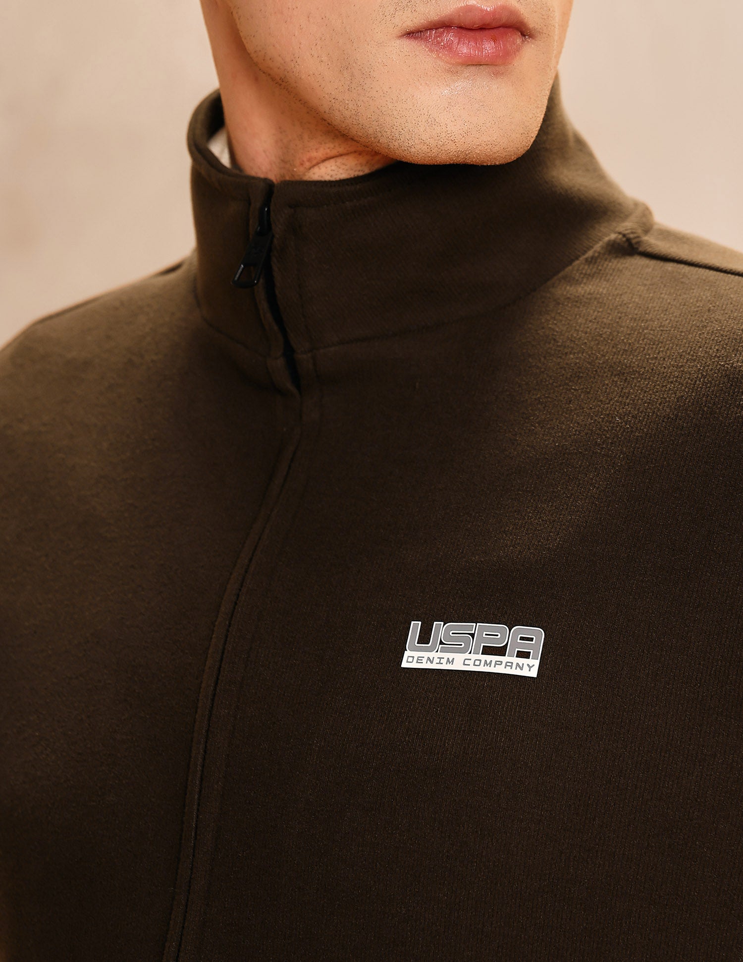 Solid Legend Of Horseshoe Sweatshirt Dark Khaki - U.S. POLO ASSN. | Large