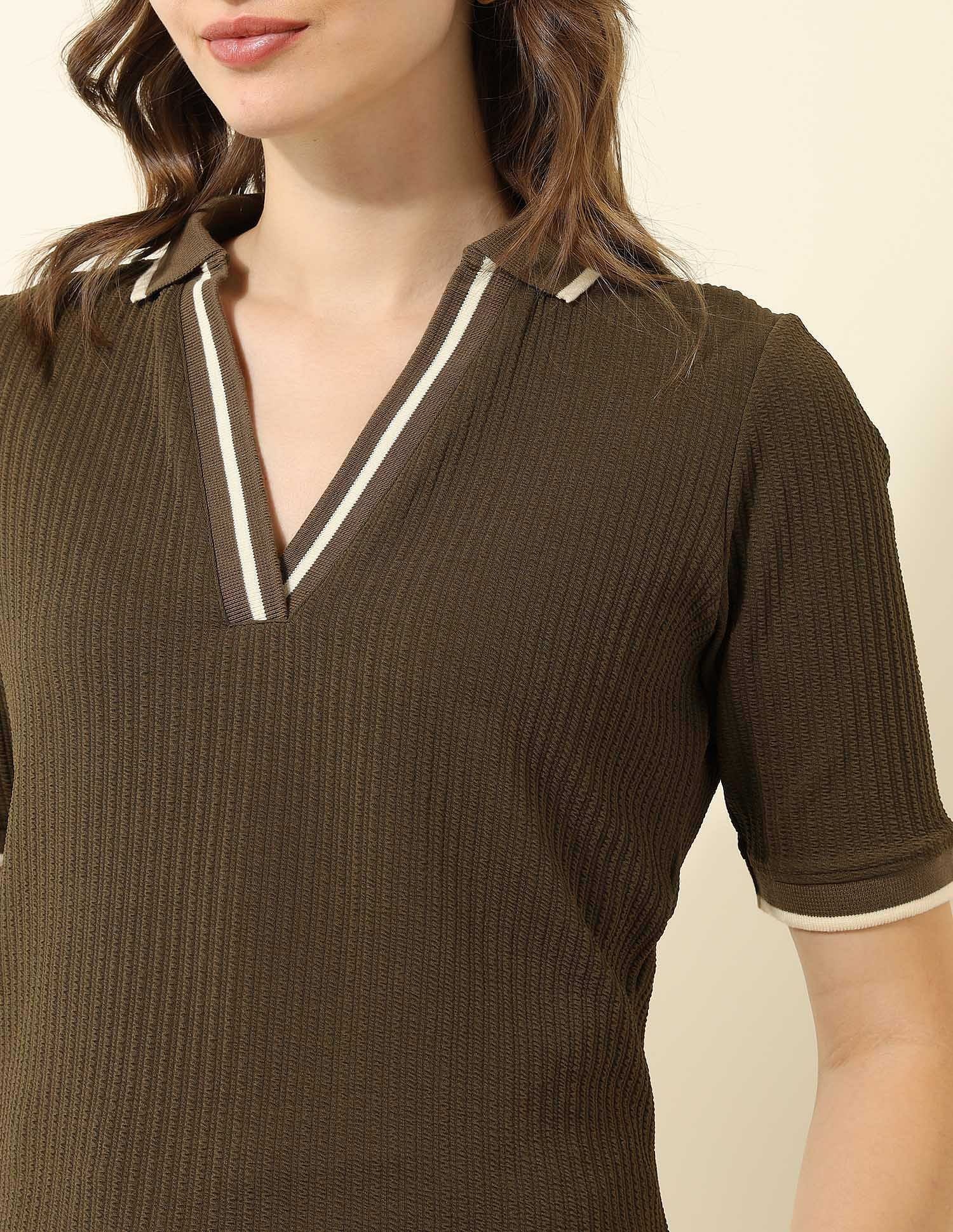 Regular Fit Textured Polo Shirt Olive - U.S. POLO ASSN. | Large