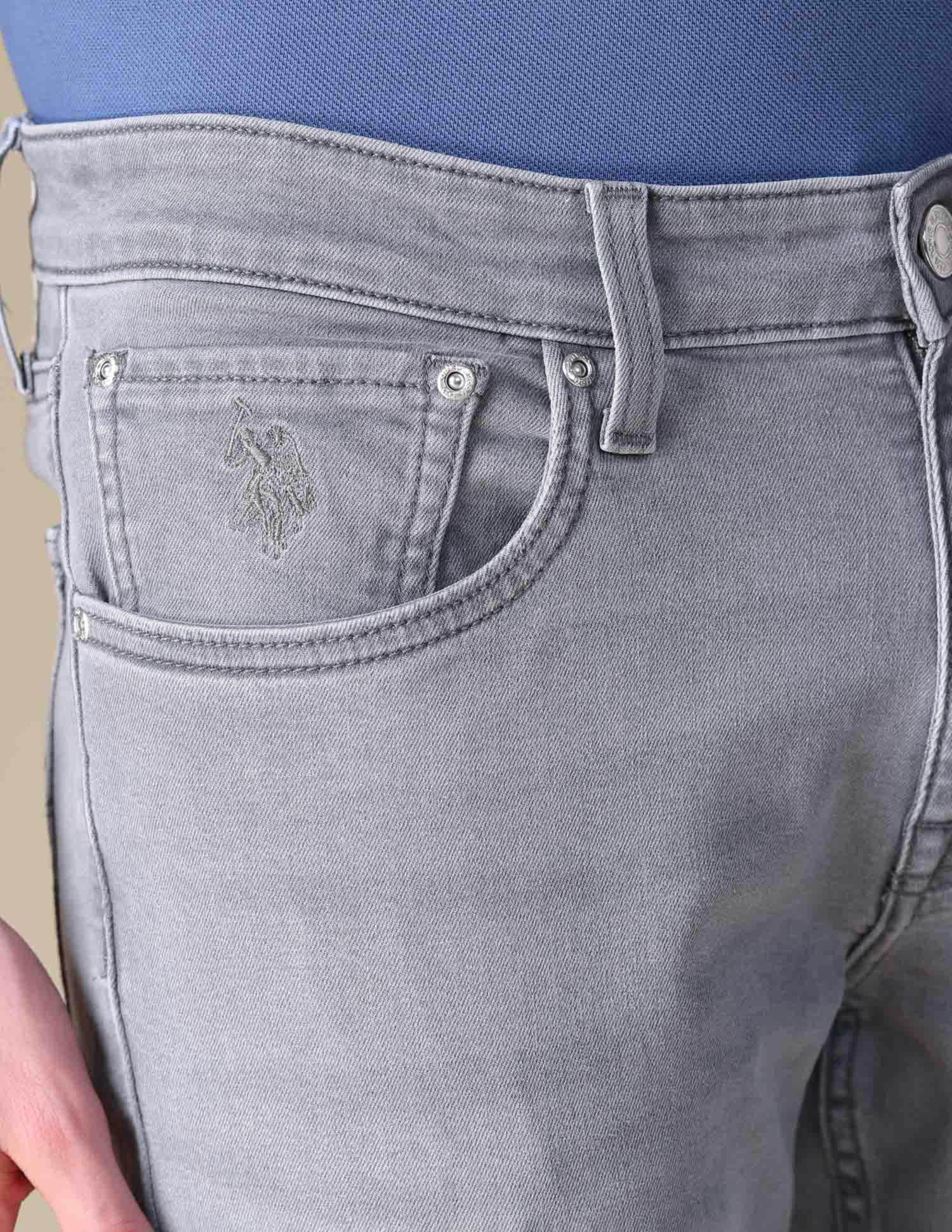 Slim Tapered Fit Grey Jeans Light Grey - U.S. POLO ASSN. | Large