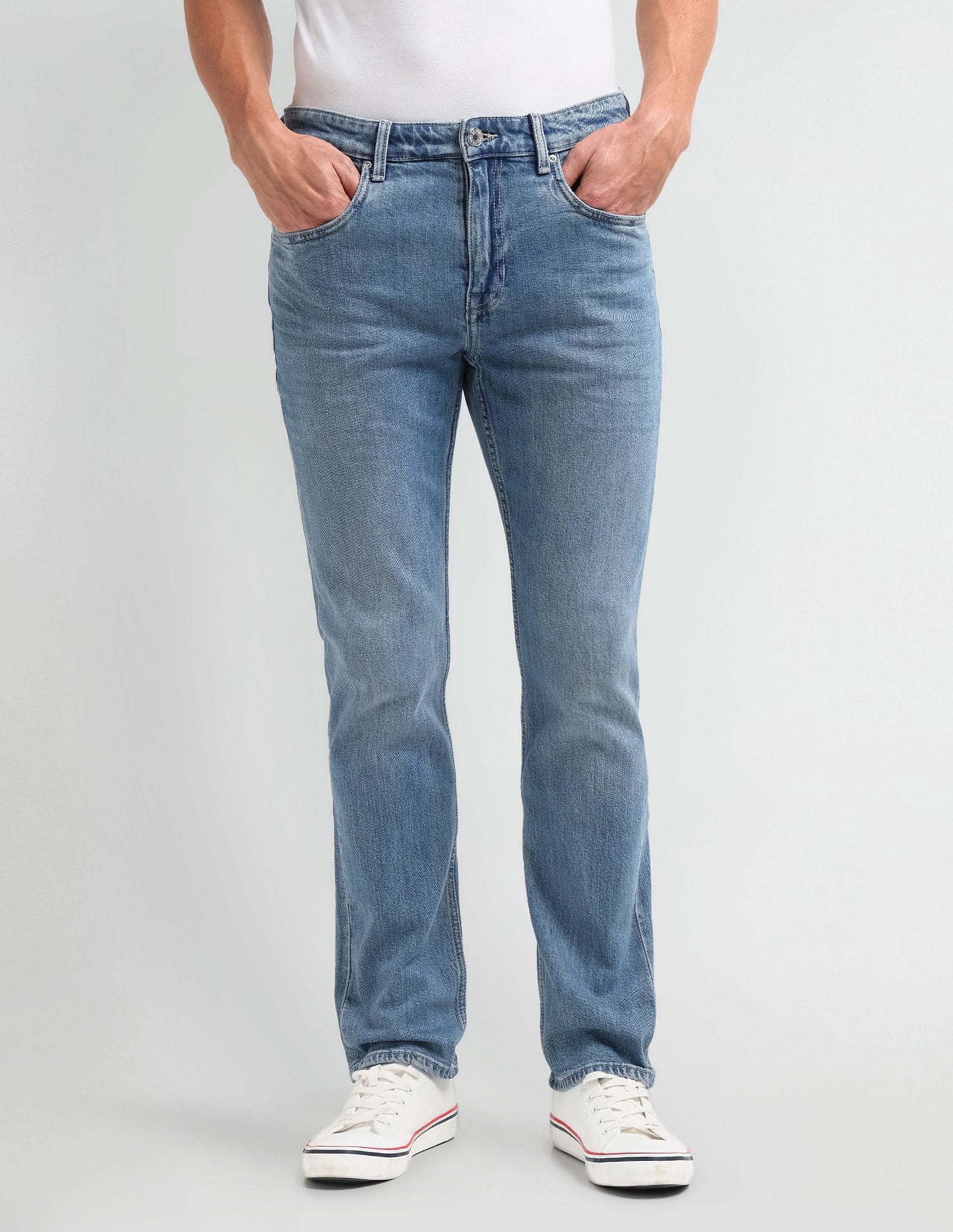 Harold Slim-Straight Fit Blue Jeans Blue - U.S. Polo Assn. India | Large