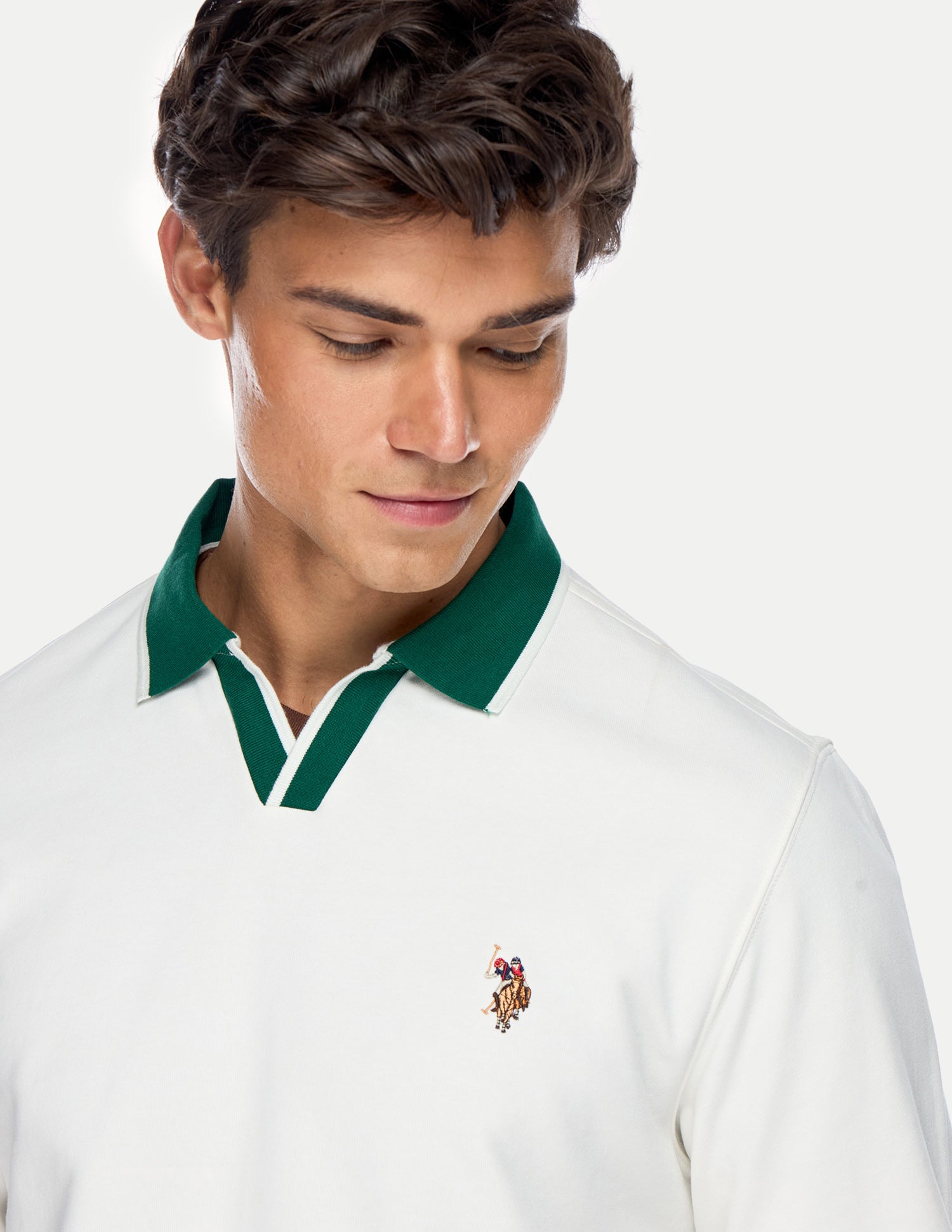 Solid Relaxed Fit Sweatshirt Ivory - U.S. Polo Assn. India | Large