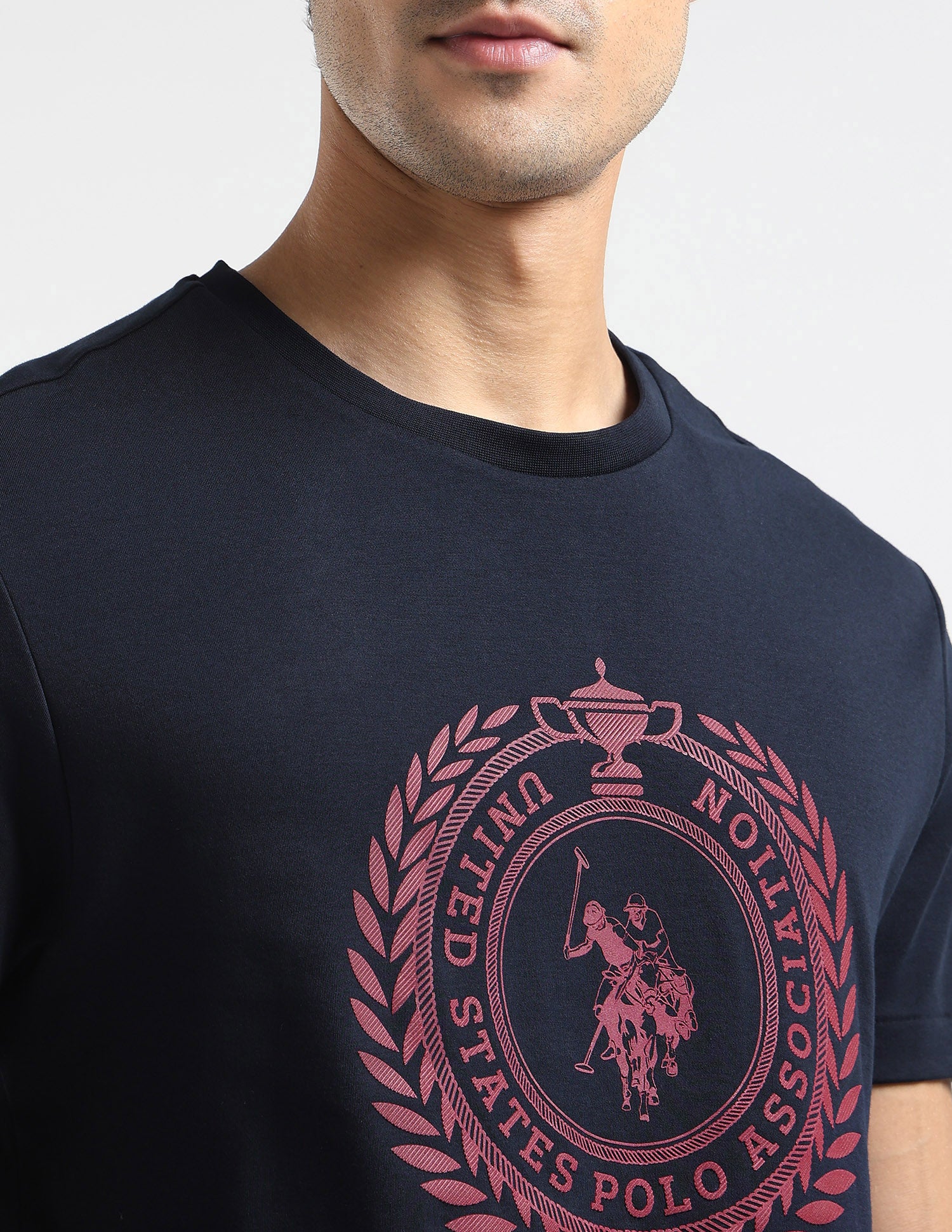 Brand Printed Regular Fit T Shirt Navy - U.S. POLO ASSN. | Large