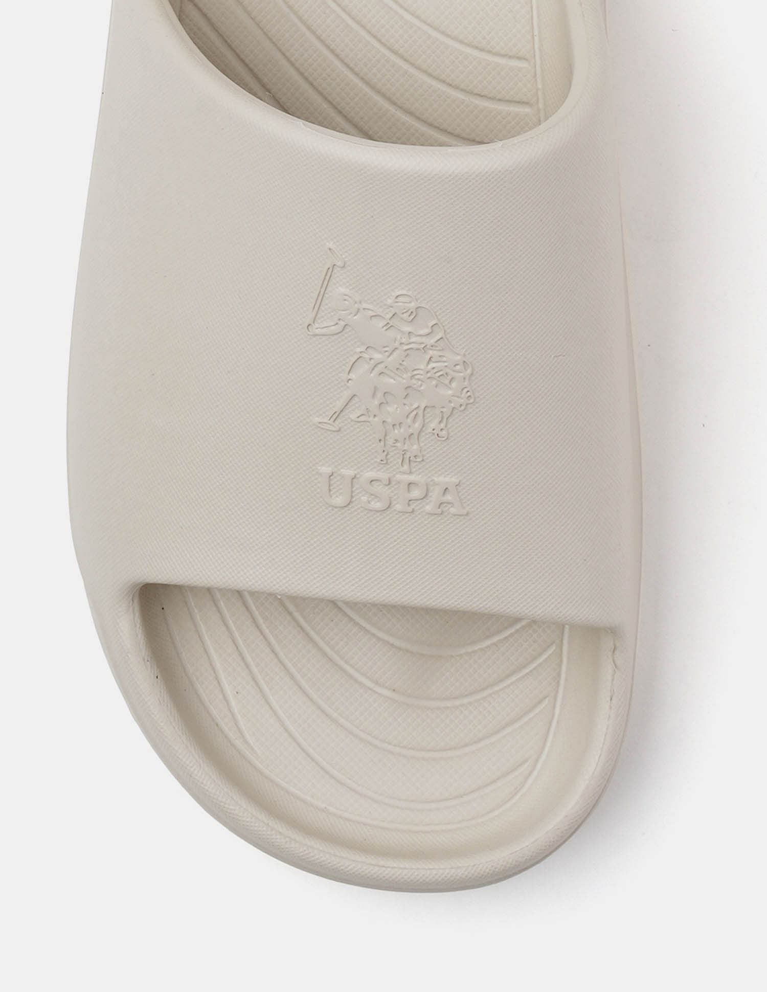 Men Palmer Open Toe Slippers Cream - U.S. POLO ASSN. | Large