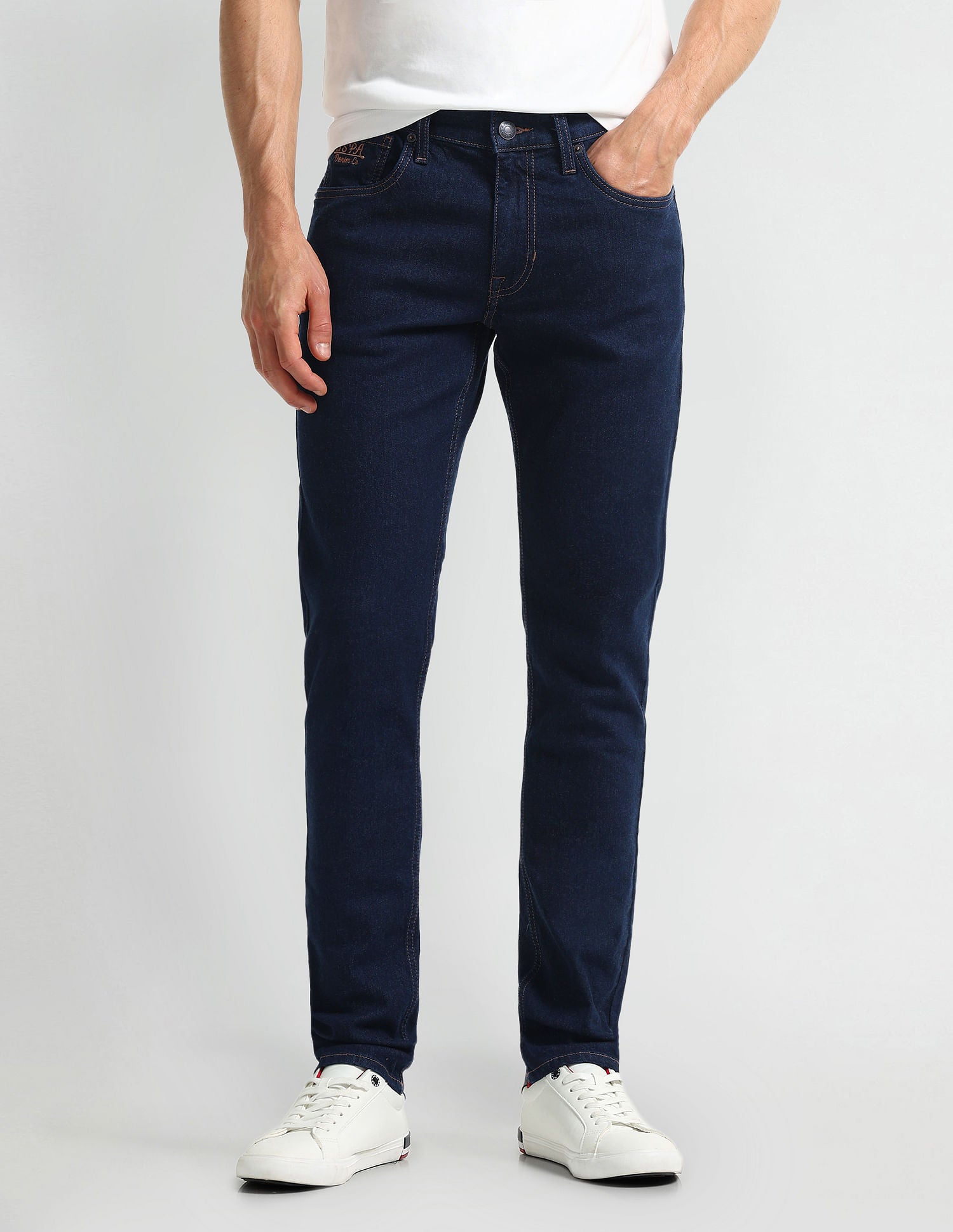 Brandon Fit Slim Tapered Navy Jeans Navy - U.S. Polo Assn. India | Large