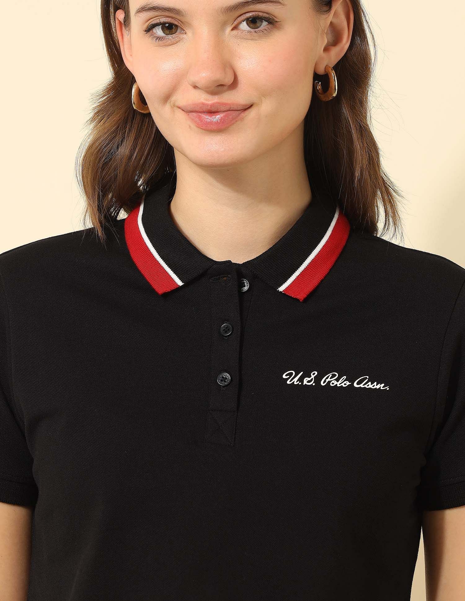 Regular Fit Solid Polo Shirt Black - U.S. POLO ASSN. | Large