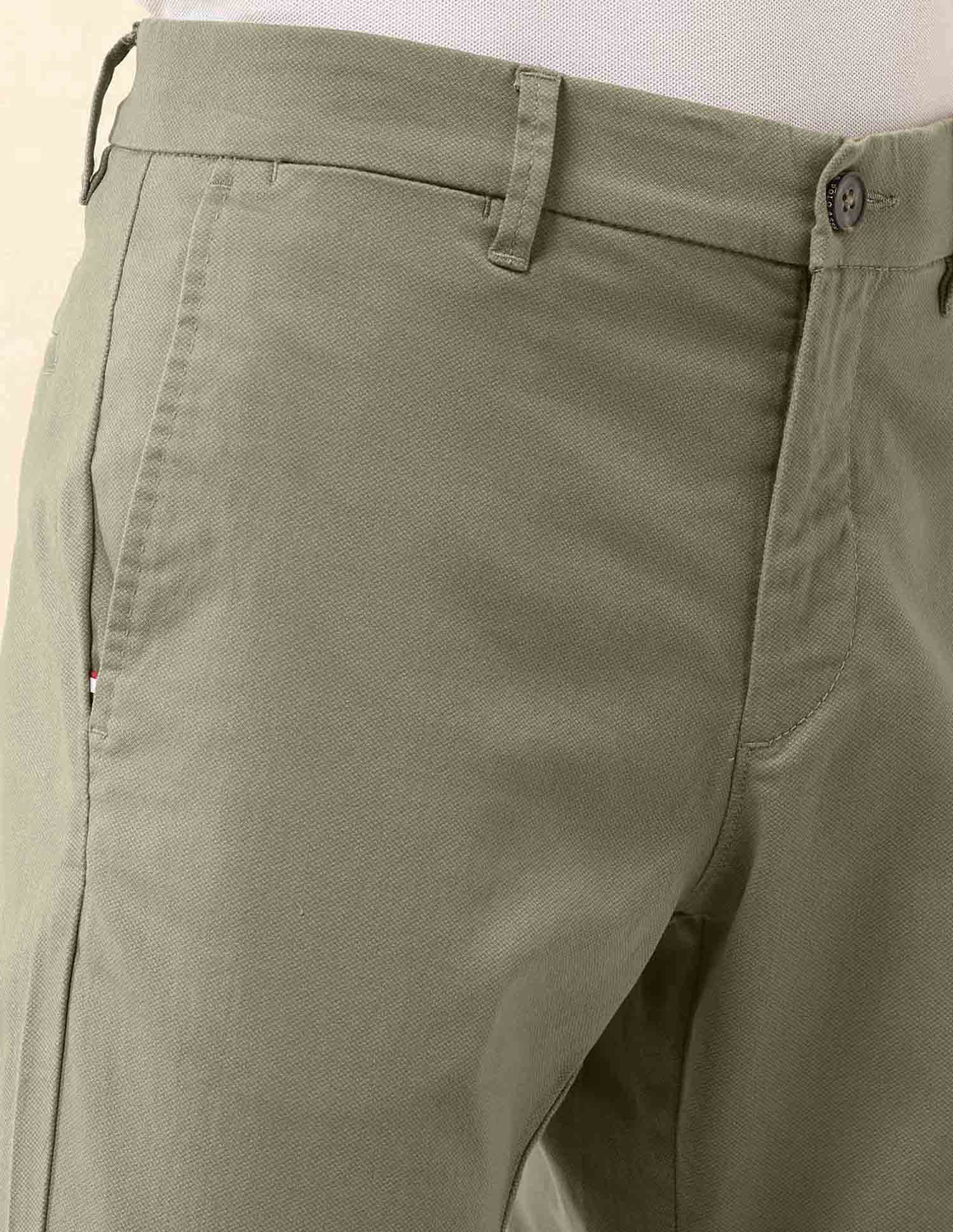 Mid Rise Denver Slim Fit Trousers Light Olive - U.S. Polo Assn. India | Large