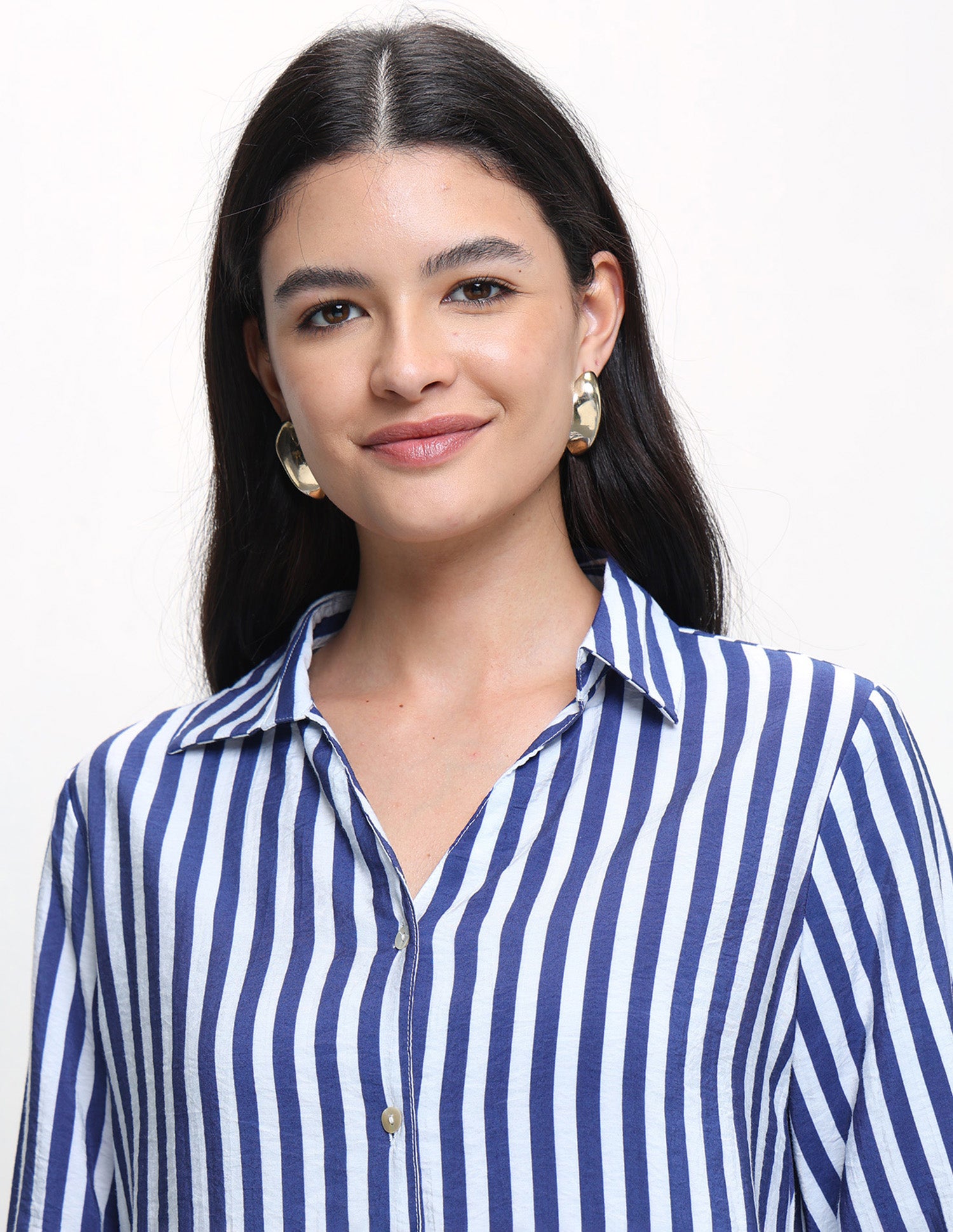 Vertical Striped Regular Fit Shirt Blue - U.S. Polo Assn. India | Large