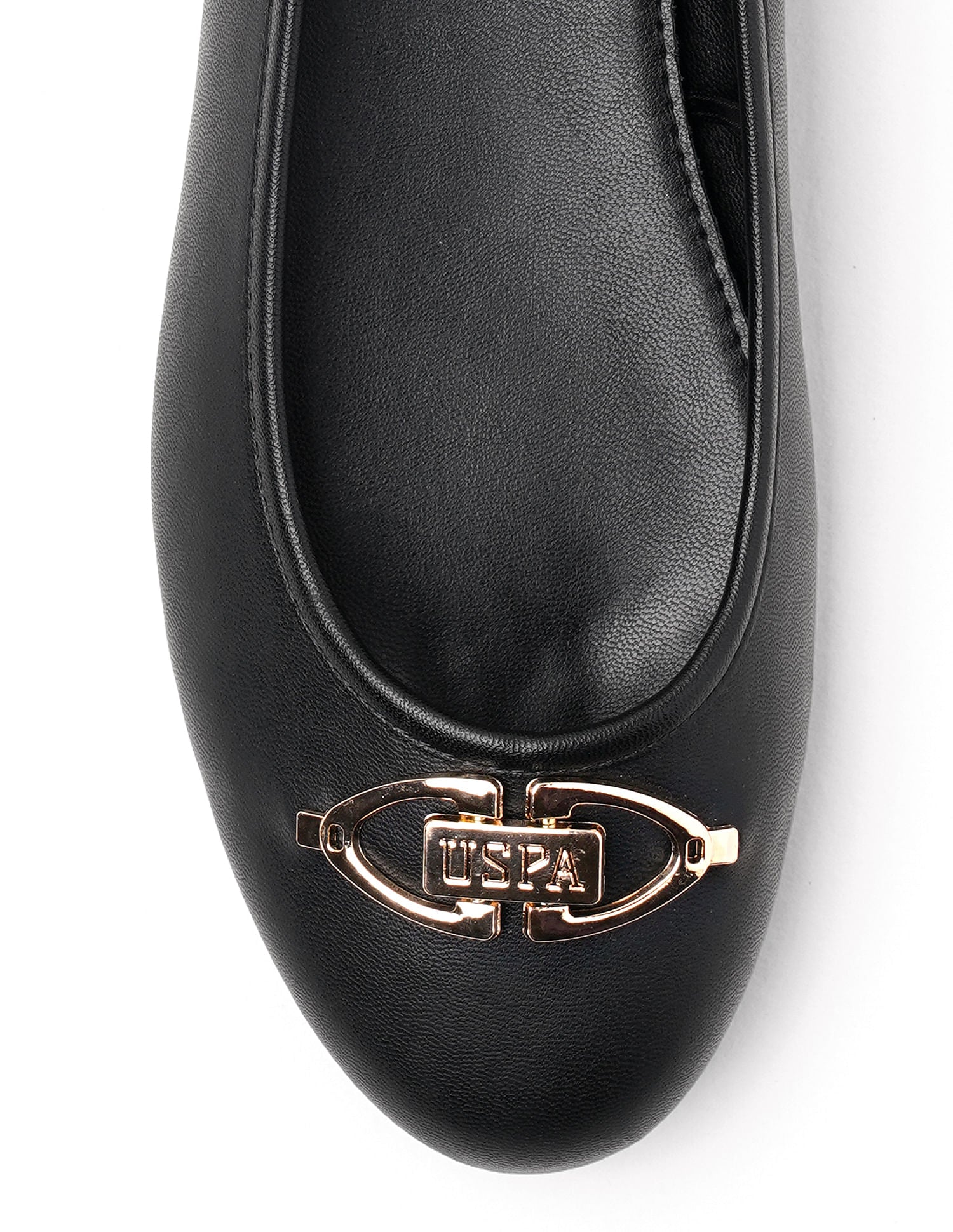 Round Toe Solid Gloria Ballerinas Black - U.S. Polo Assn. India | Large
