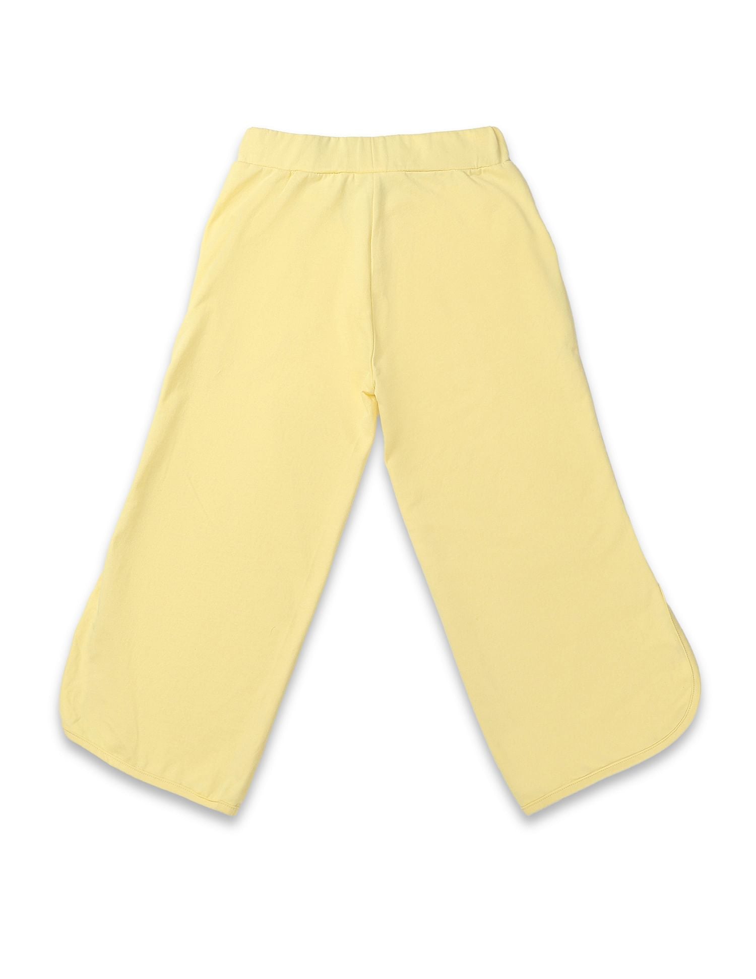 Girls Brand Embroidered Track Pants Yellow Cream - U.S. POLO ASSN. | Large