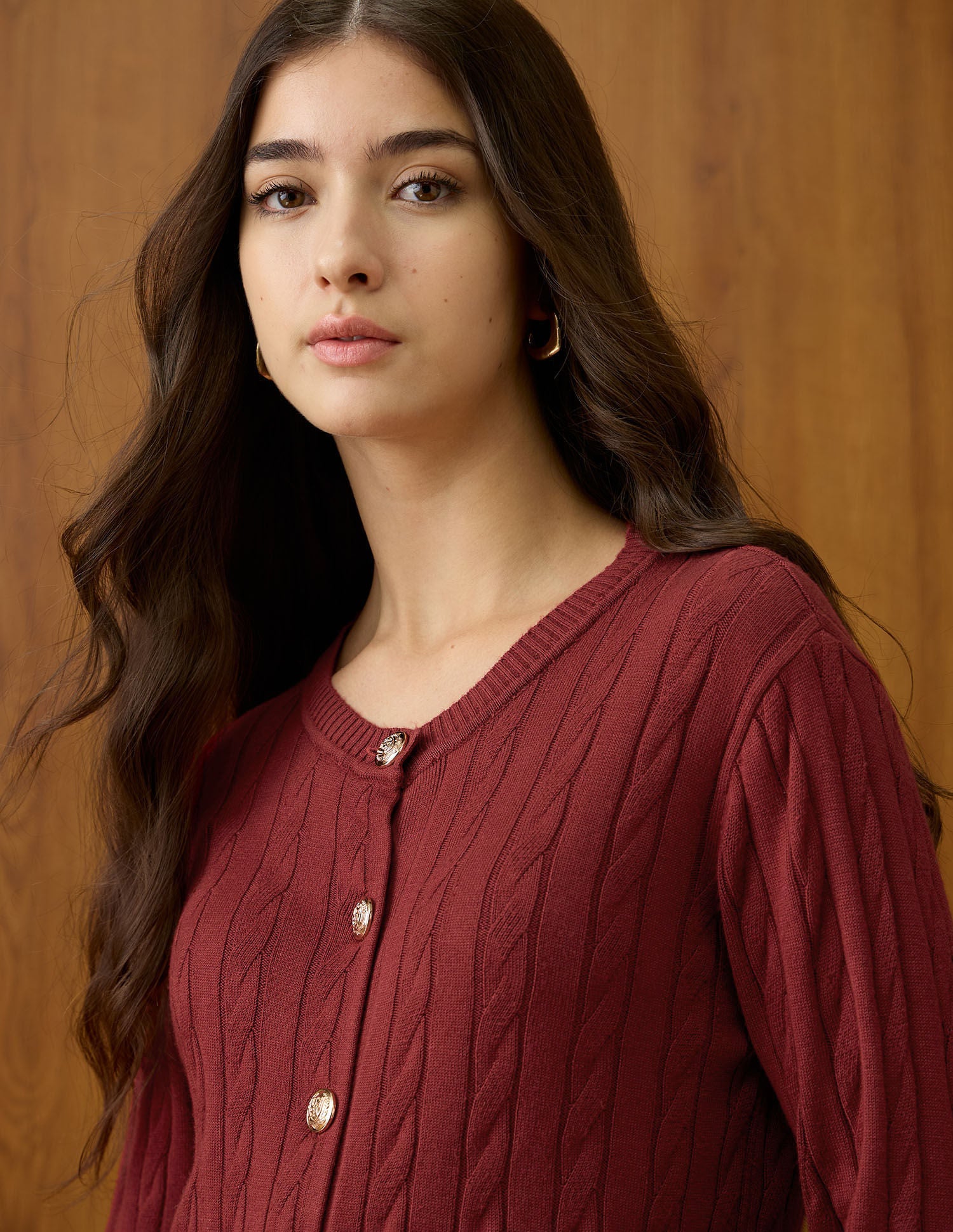 Cable Knit Regular Fit Sweater Red - U.S. POLO ASSN. | Large