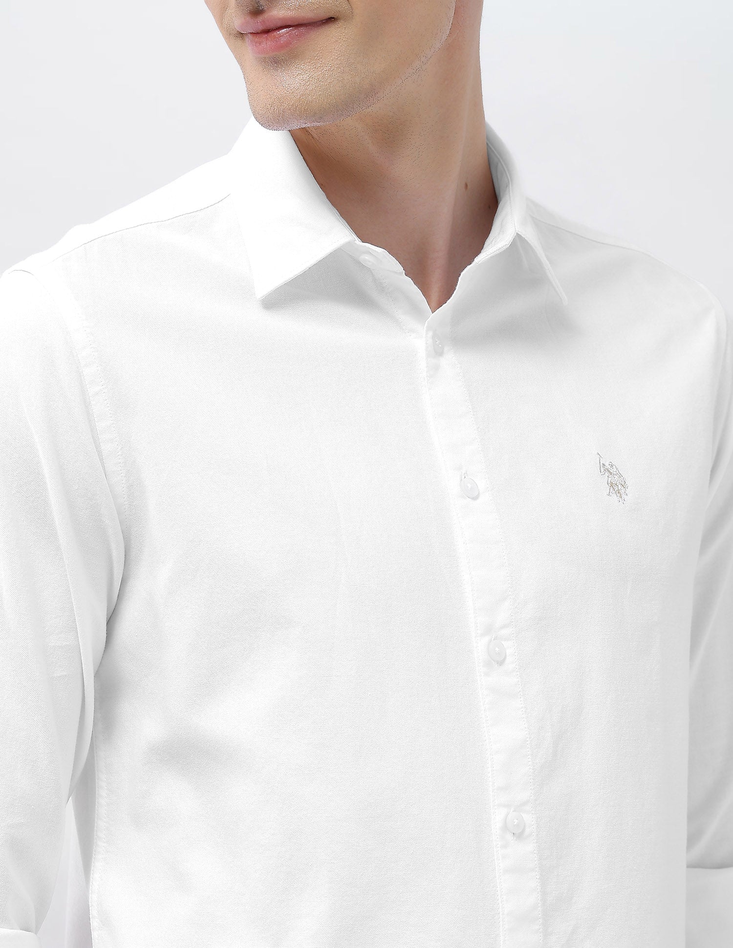 Tailored Fit Oxford Shirt White - U.S. Polo Assn. India | Large