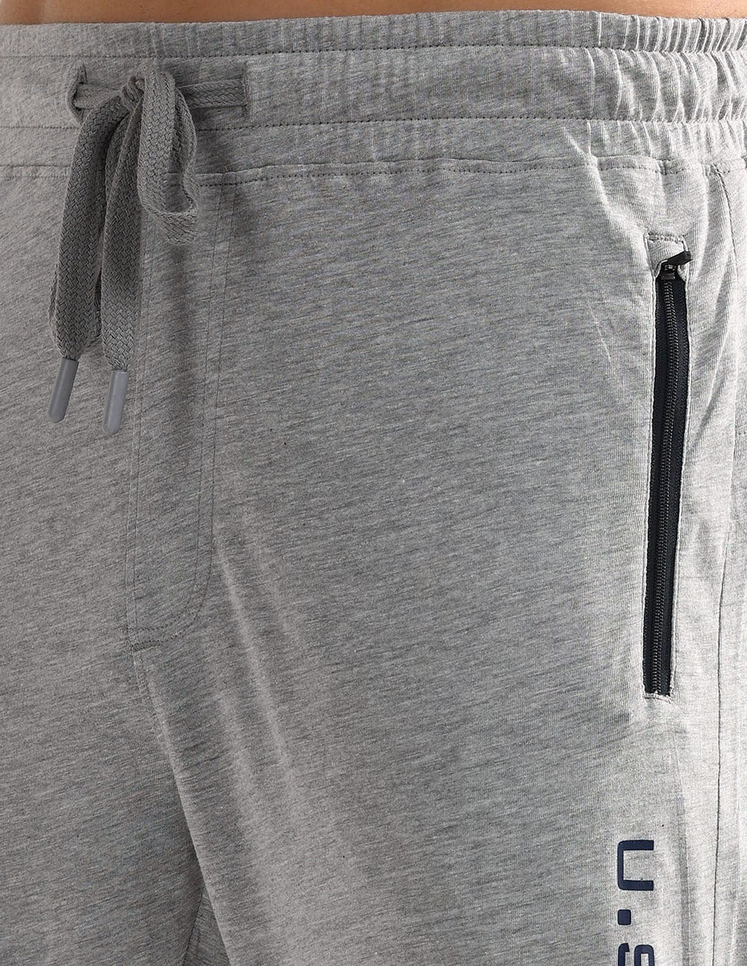 Mid Rise Solid OR002 Lounge Track Pants - Pack Of 1 Grey Melange - U.S. POLO ASSN. | Large