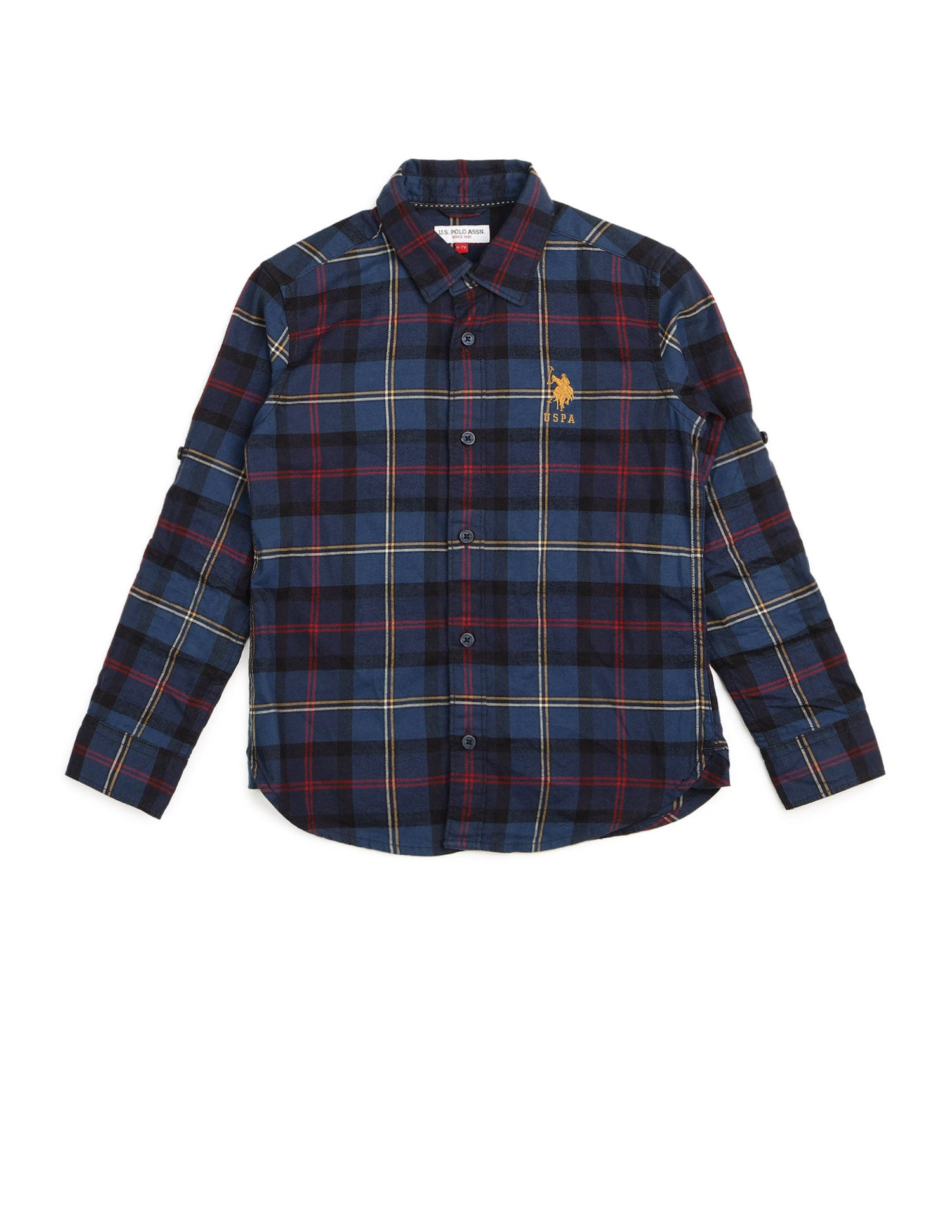 Boys All Over Printed Pure Cotton Shirt Navy - U.S. POLO ASSN. | Large