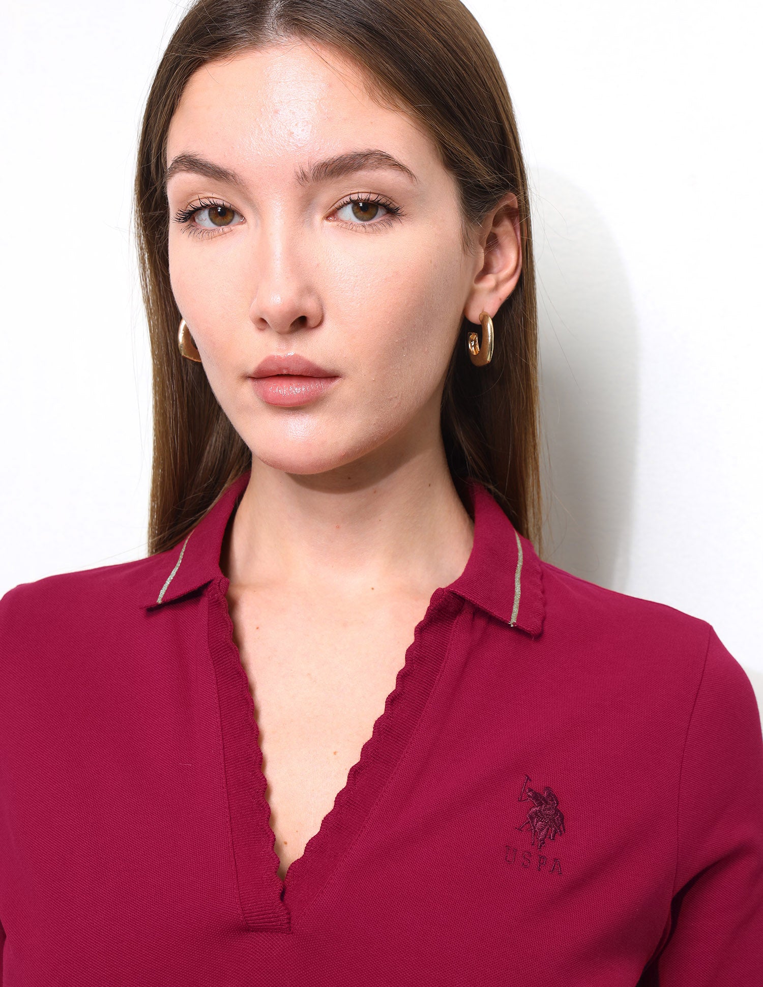 Solid Regular Fit Polo Shirt Dark Red - U.S. Polo Assn. India | Large