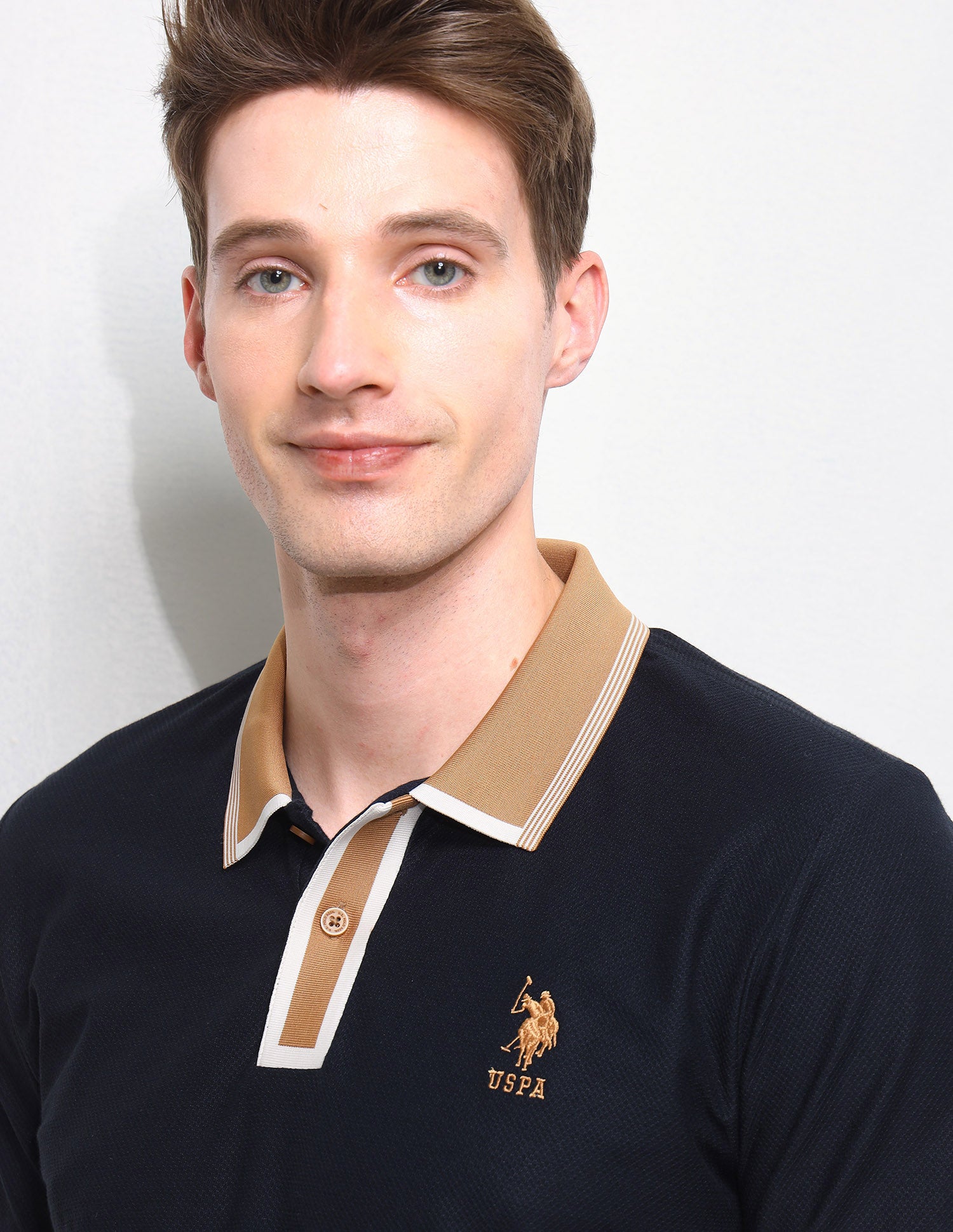 Solid Slim Fit Polo Shirt Navy - U.S. Polo Assn. India | Large