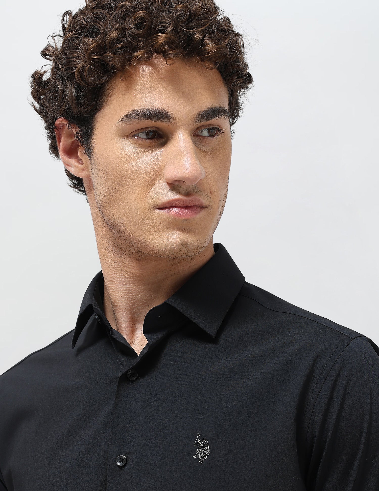 Solid Regular Fit Shirt Navy - U.S. Polo Assn. India | Large