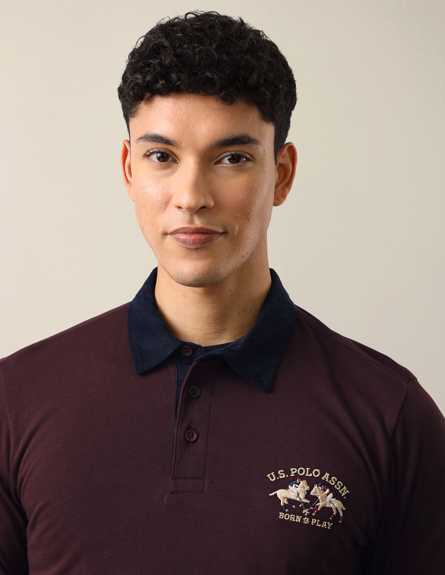 Solid Slim Fit Polo Shirt Maroon - U.S. Polo Assn. India | Large