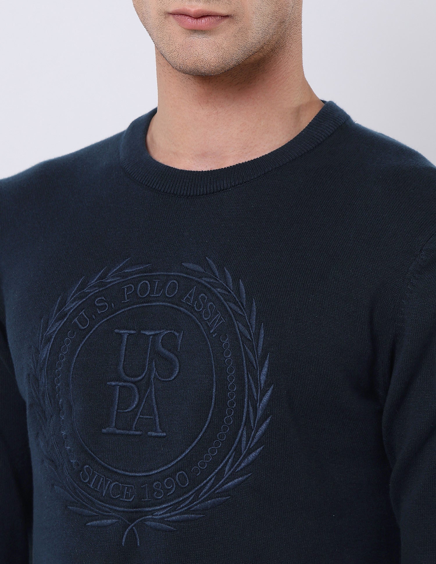 Brand Embroidered Regular Fit Sweater Navy - U.S. POLO ASSN. | Large