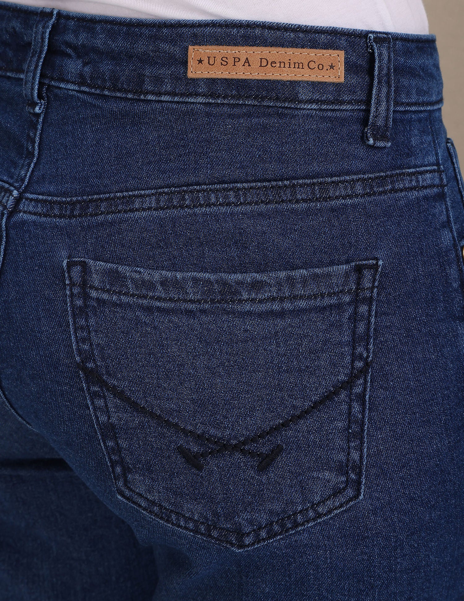 Mid Rise Skinny Fit Jeans Dark Blue - U.S. Polo Assn. India | Large