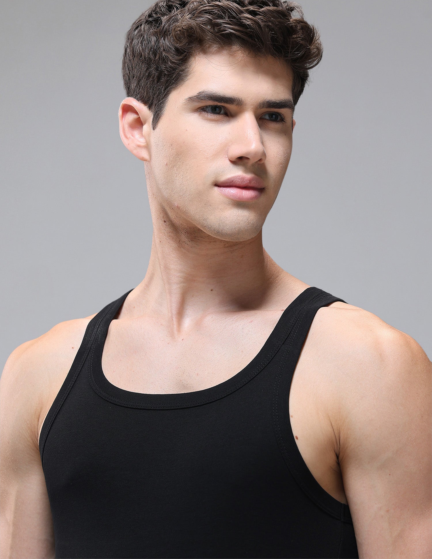 Pure Cotton EV006 Vest - Pack Of 1 Black - U.S. Polo Assn. India | Large