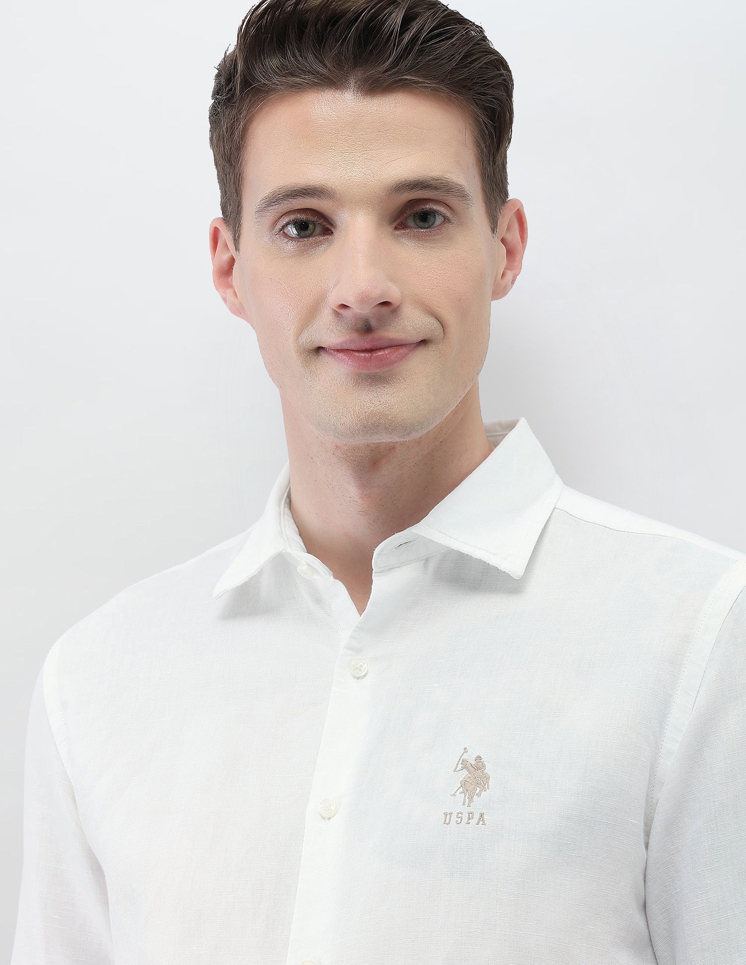 Solid Motel On The Coast Shirt White - U.S. Polo Assn. India | Large