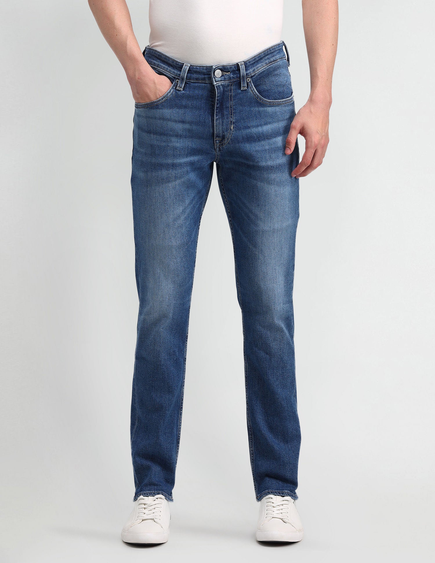 Brandon Slim Tapered Fit Blue Jeans Blue - U.S. POLO ASSN. | Large