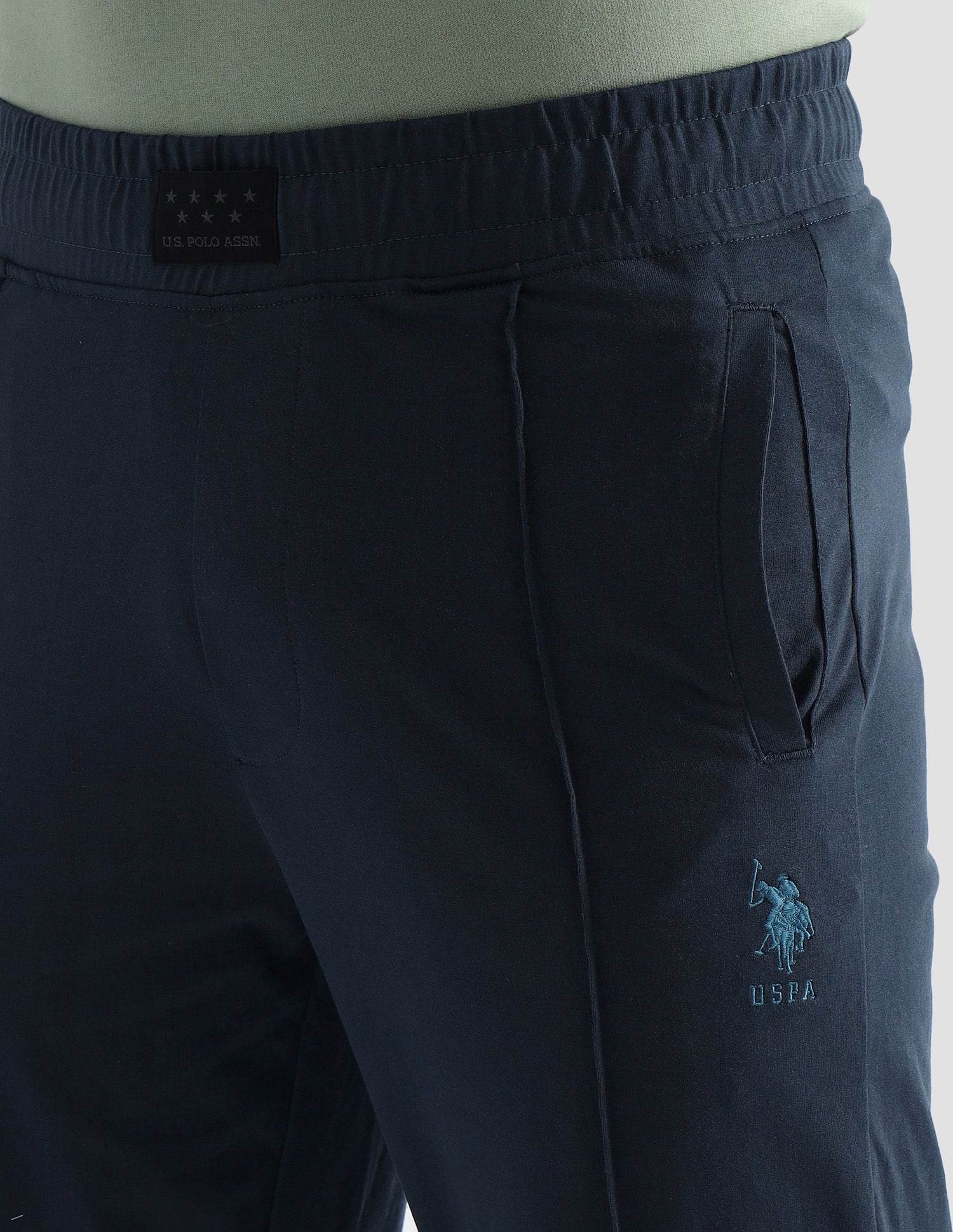 Solid Comfort Fit OJ006 Lounge Joggers - Pack Of 1 Medium Blue - U.S. POLO ASSN. | Large