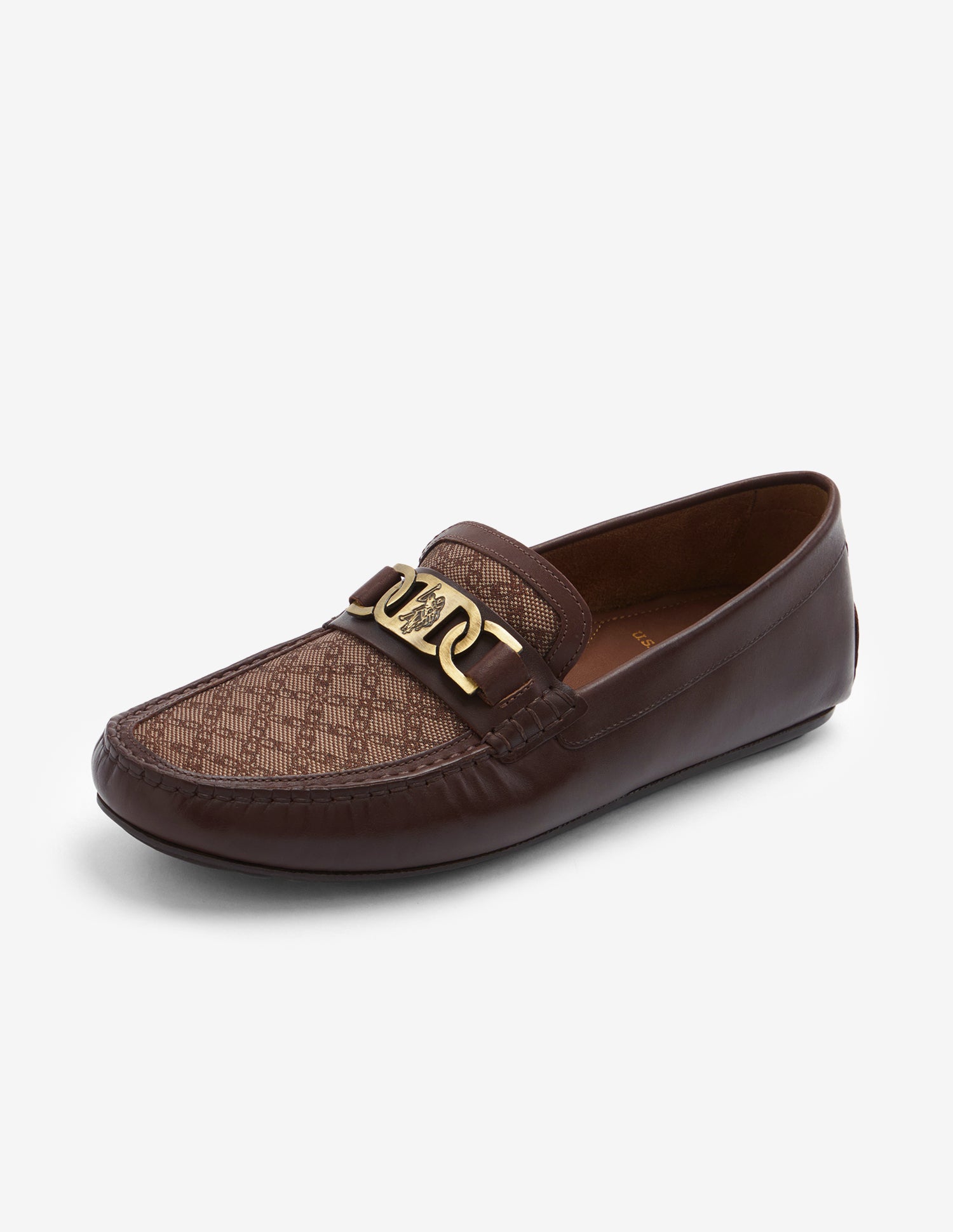 Textured Leather Alvo Loafers Brown - U.S. Polo Assn. India | Large