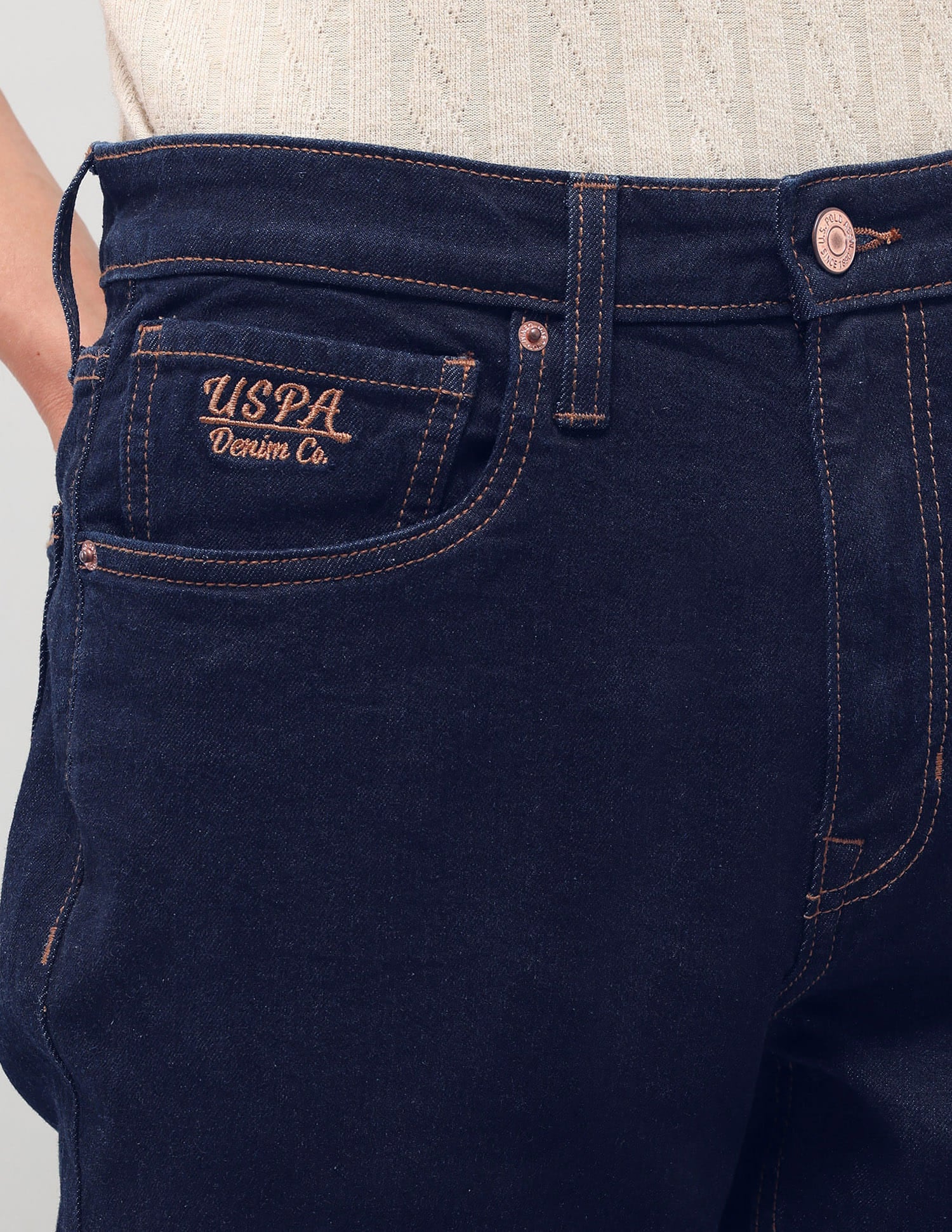 Solid Bootcut Jeans Blue - U.S. Polo Assn. India | Large