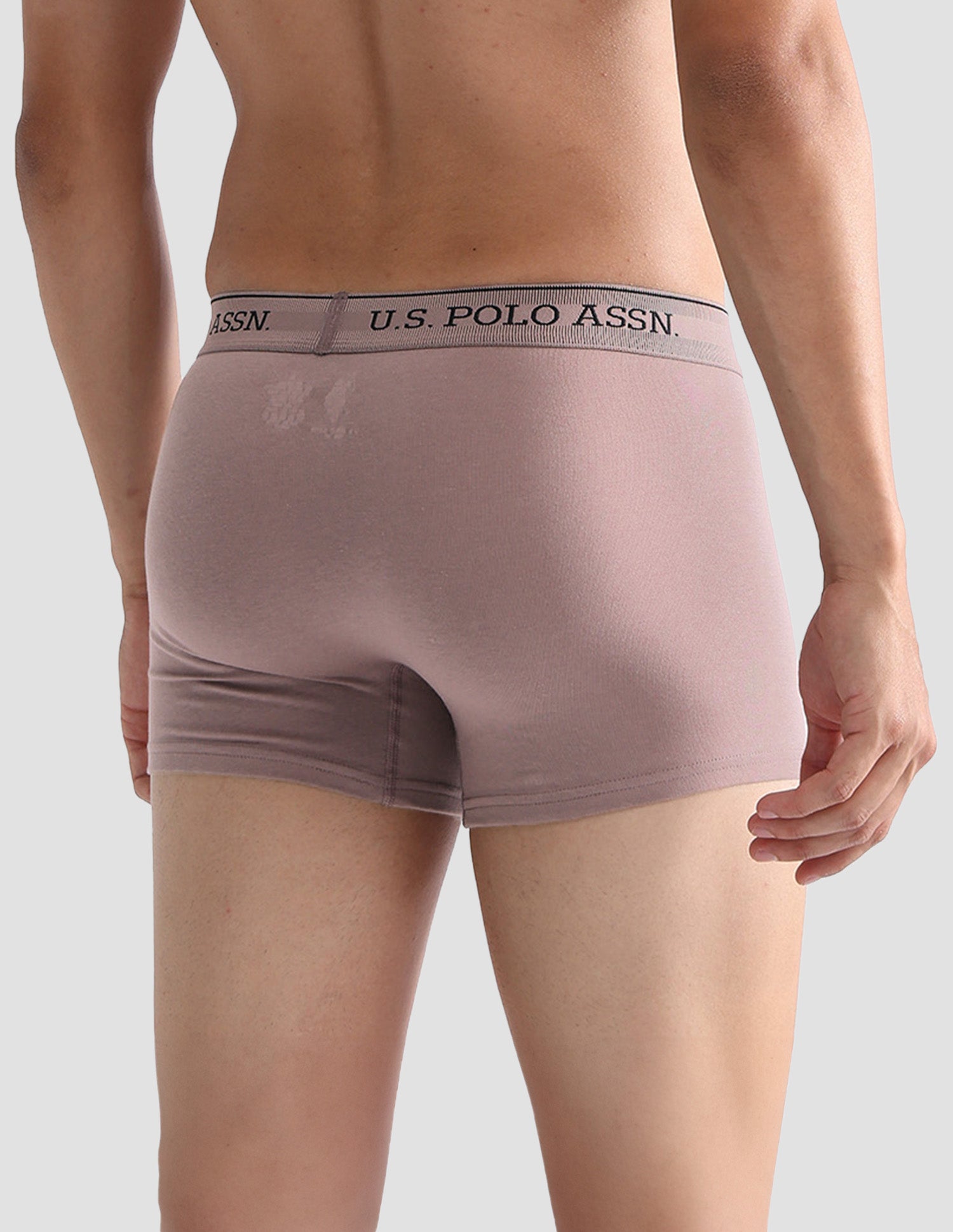 Mid Rise Solid OET15 Trunks - Pack Of 3 Oatmeal, Black and Antler - U.S. POLO ASSN. | Large