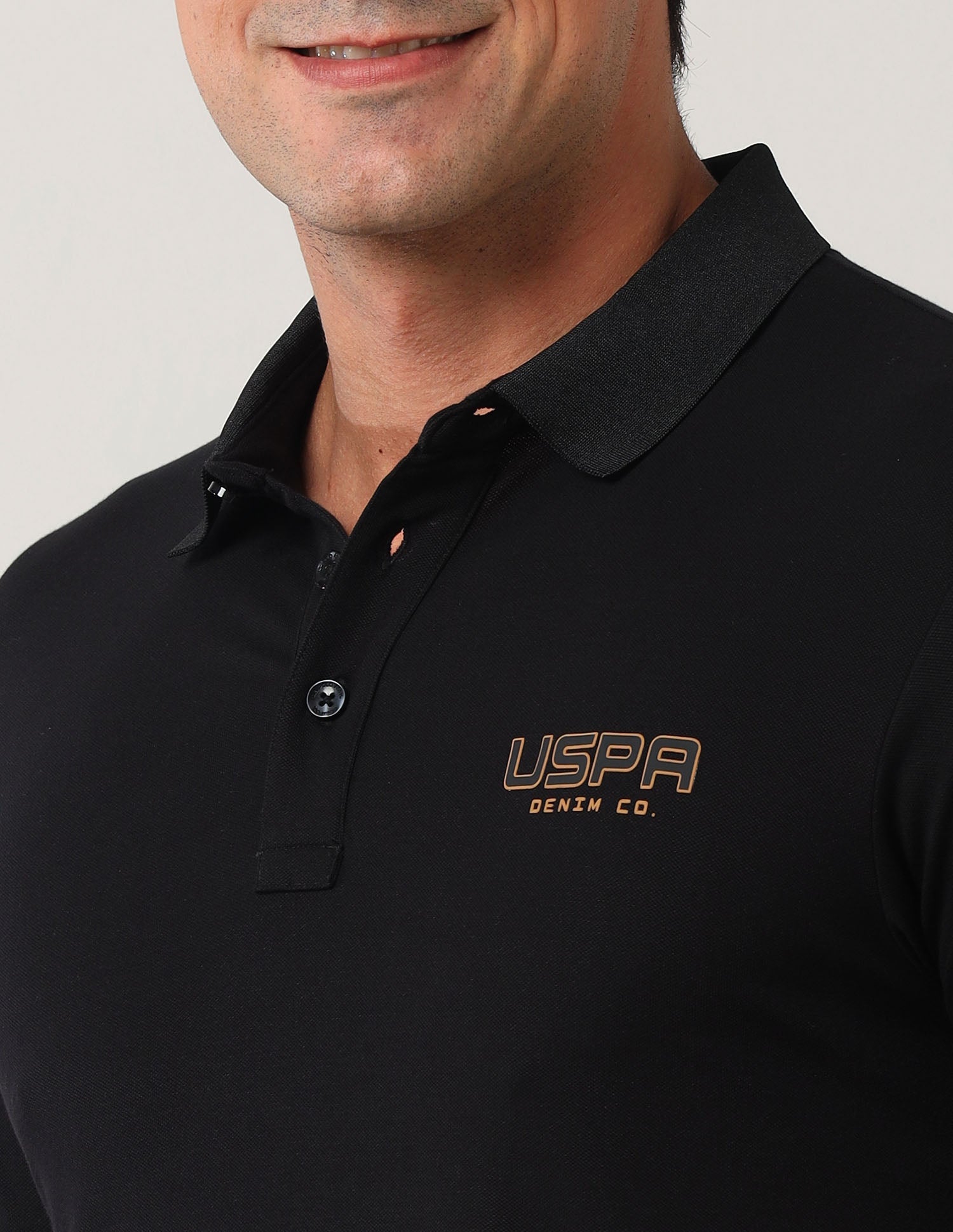 Muscle Fit Black Label Polo Shirt Black - U.S. Polo Assn. India | Large