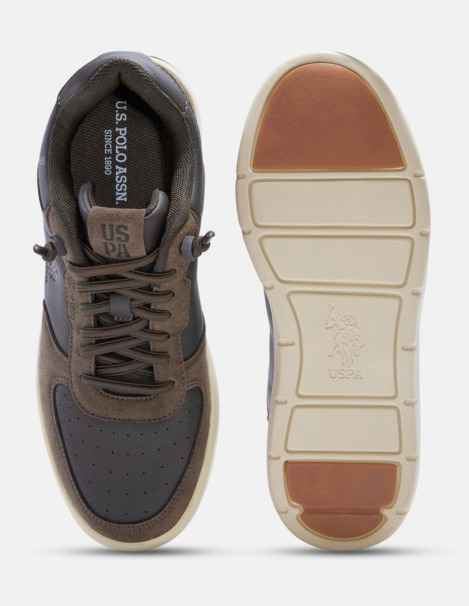 Colour Blocked Eazor Sneakers Brown - U.S. Polo Assn. India | Large