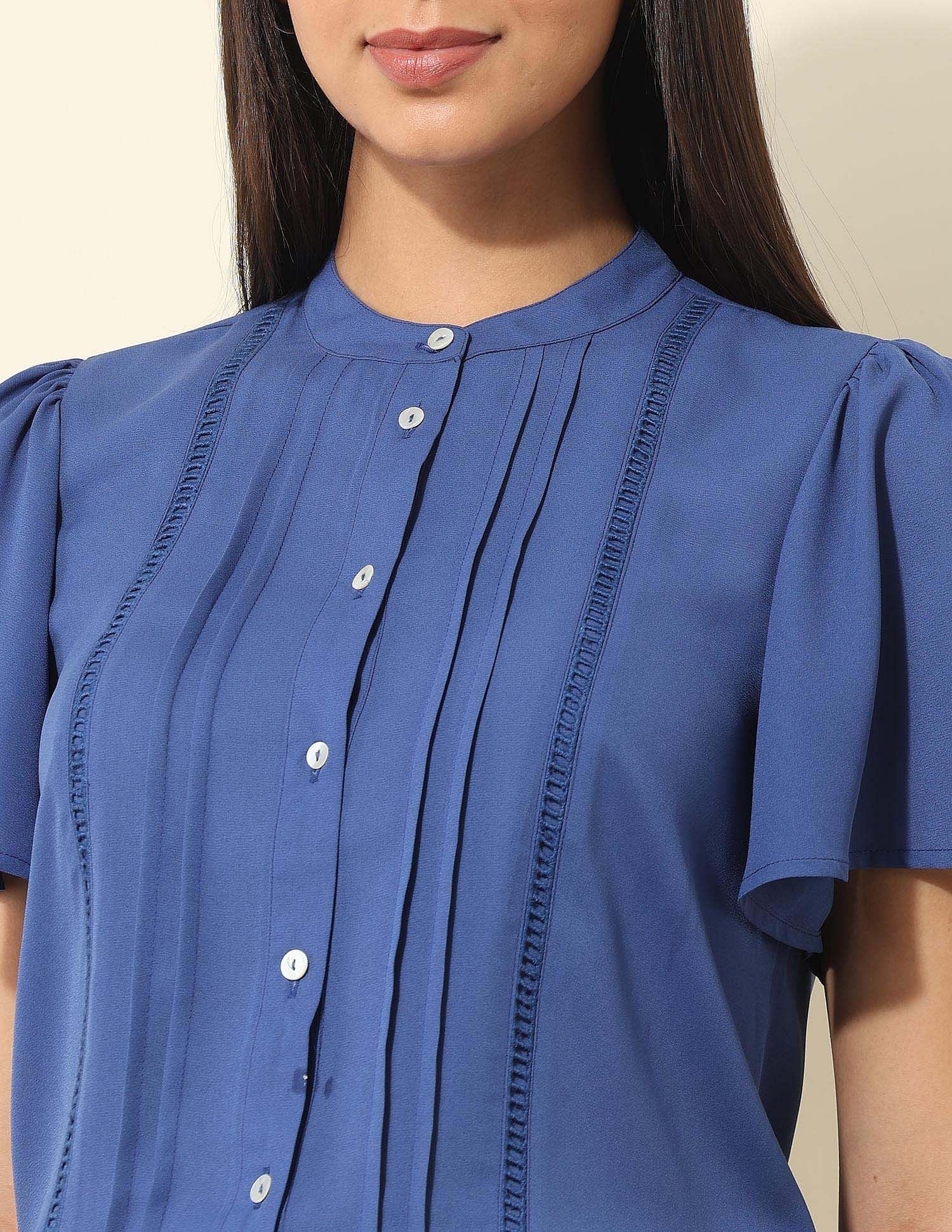 Pleated Solid Top Blue - U.S. Polo Assn. India | Large