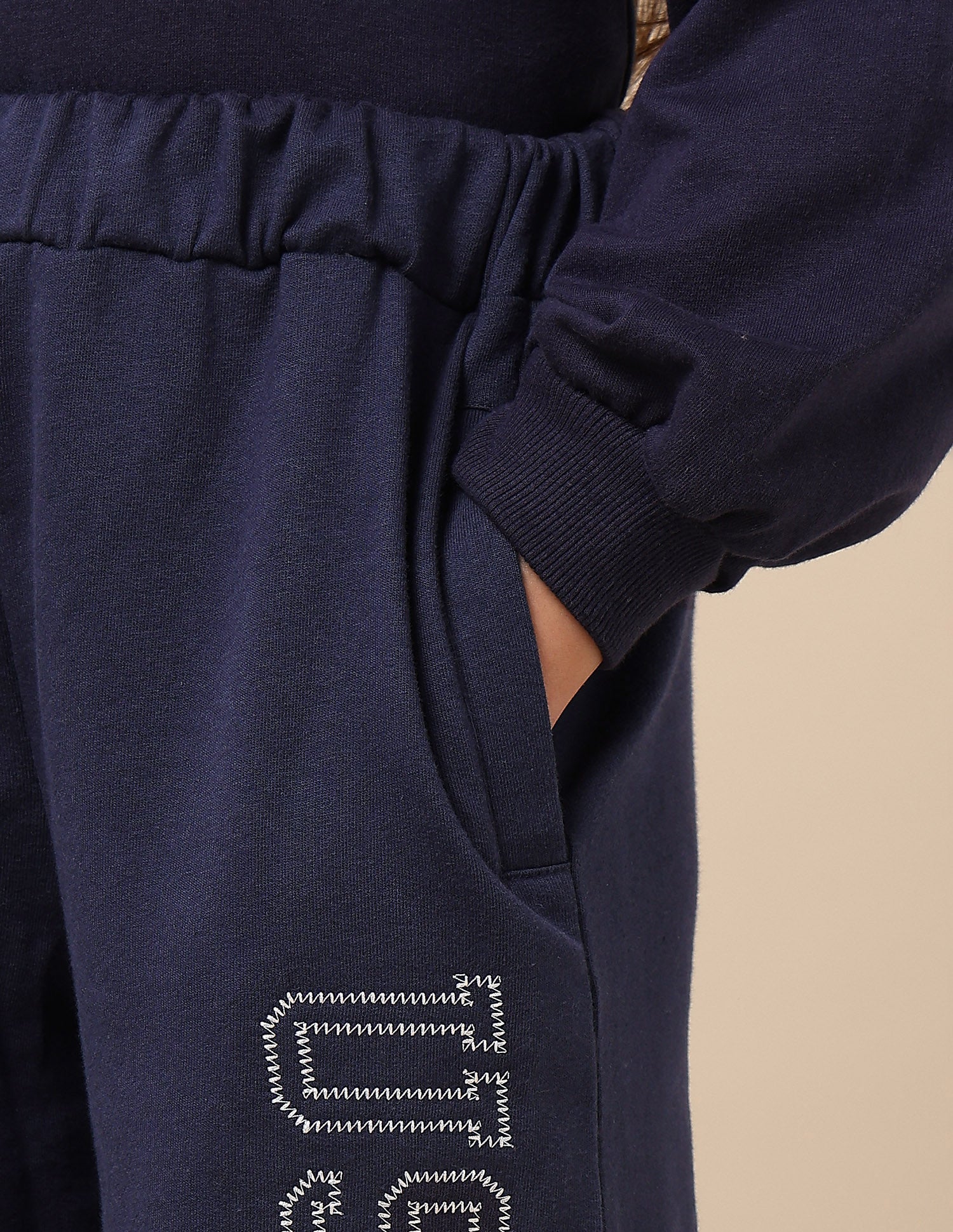 Girls Brand Embroidered Mid Rise Joggers Navy - U.S. POLO ASSN. | Large