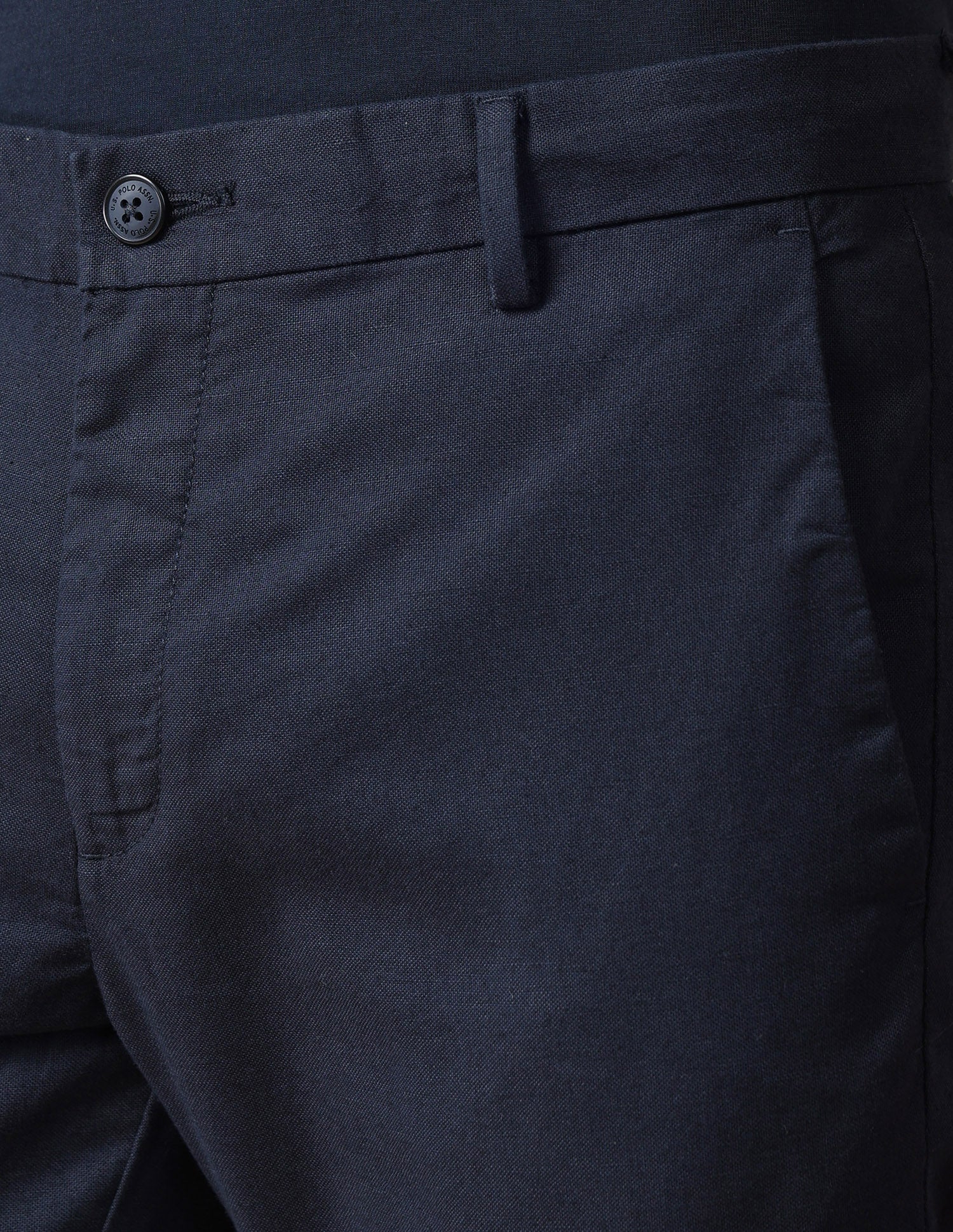 Mid Rise Denver Slim Fit Trousers Navy - U.S. Polo Assn. India | Large