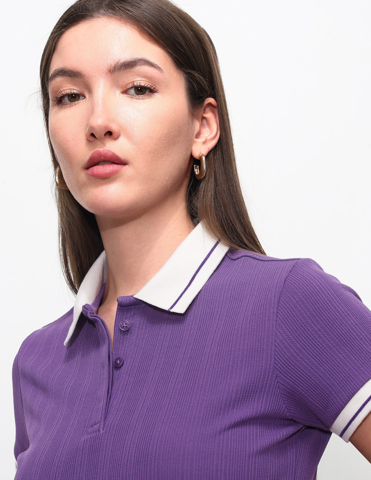 Regular Fit Striped Polo Shirt Purple - U.S. Polo Assn. India | Large