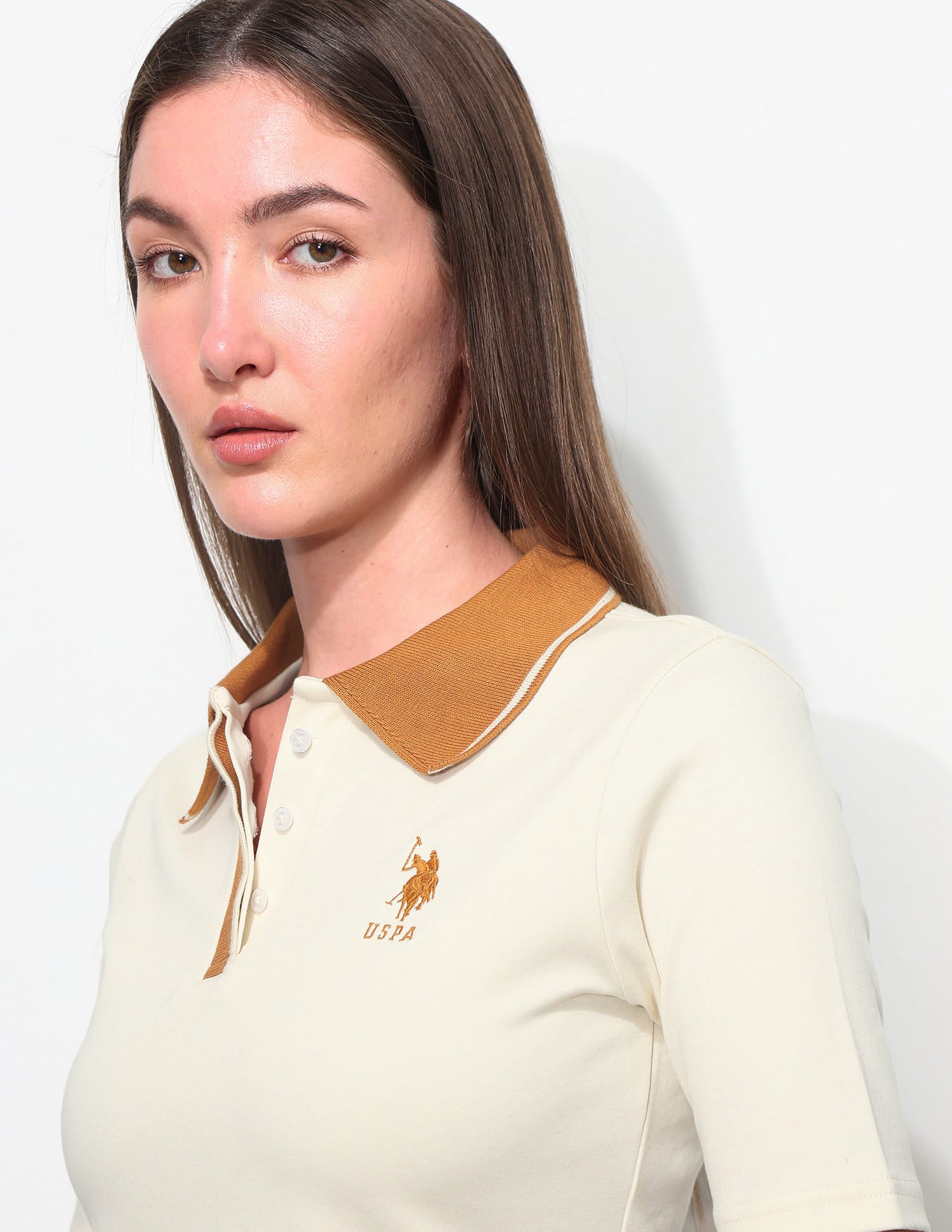 Regular Fit Brand Printed T-Shirt Ecru - U.S. Polo Assn. India | Large