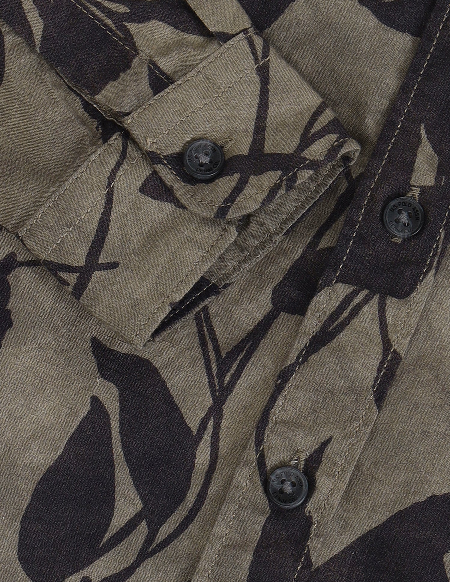 Boys All-Over Printed Regular Fit Shirt Brown - U.S. POLO ASSN. | Large