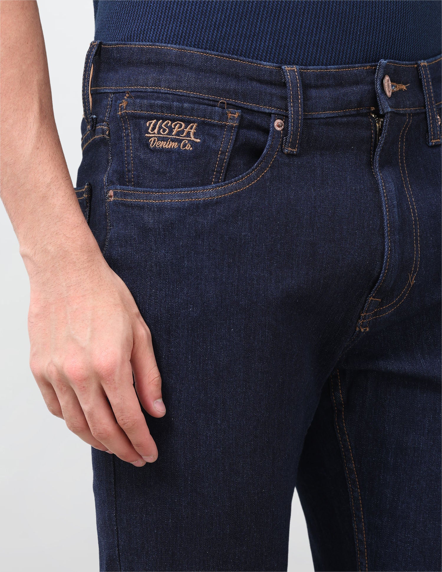 Connor Bootcut Fit Blue Jeans Dark Indigo - U.S. Polo Assn. India | Large