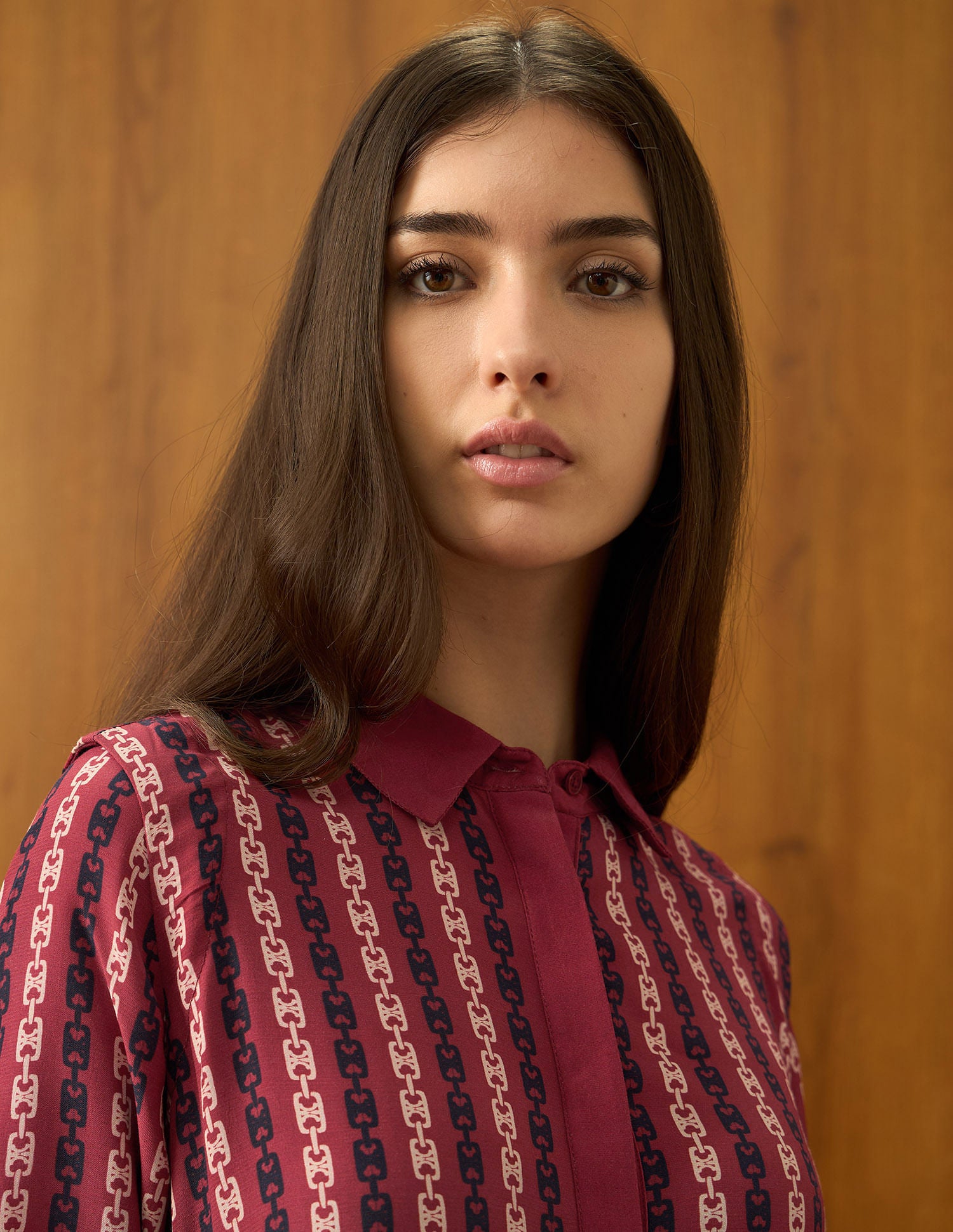 Abstract Printed Mini Shirt Dress With Belt Red - U.S. POLO ASSN. | Large