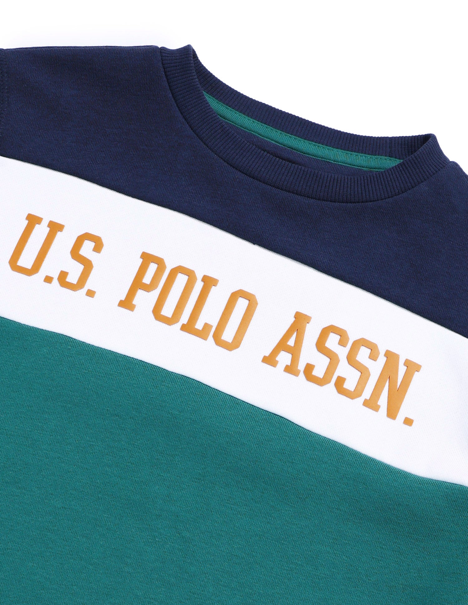 Boys Brand Printed Regular Fit Sweatshirt Green - U.S. POLO ASSN. | Large