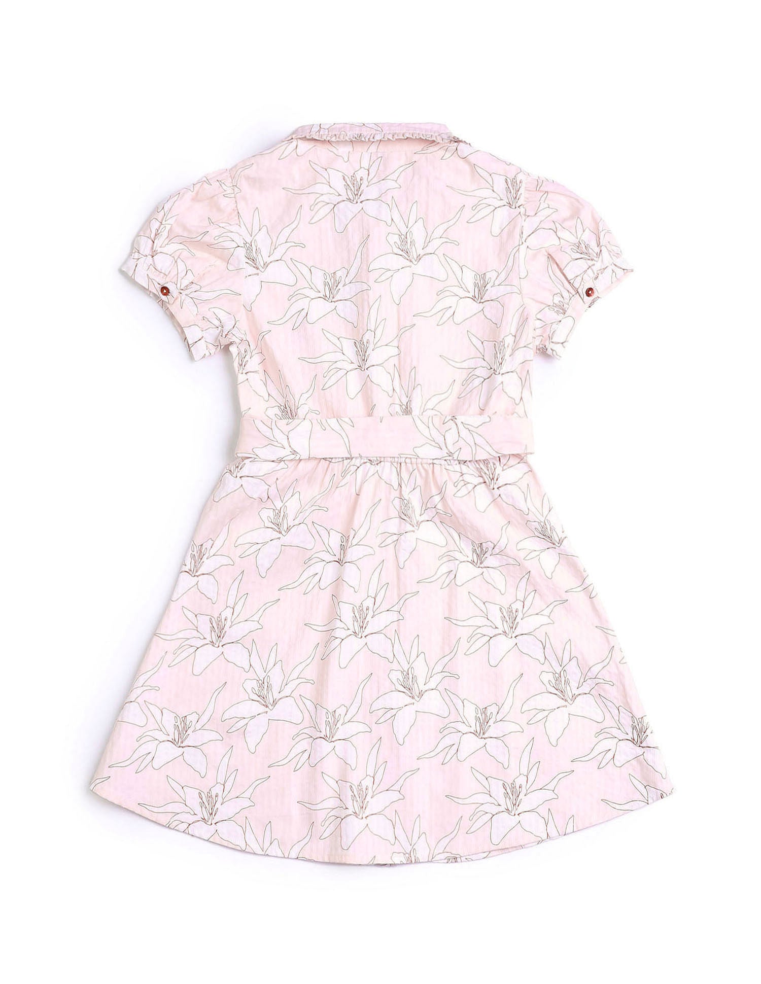 Girls Floral Printed Fit & Flare Dress Pink - U.S. POLO ASSN. | Large