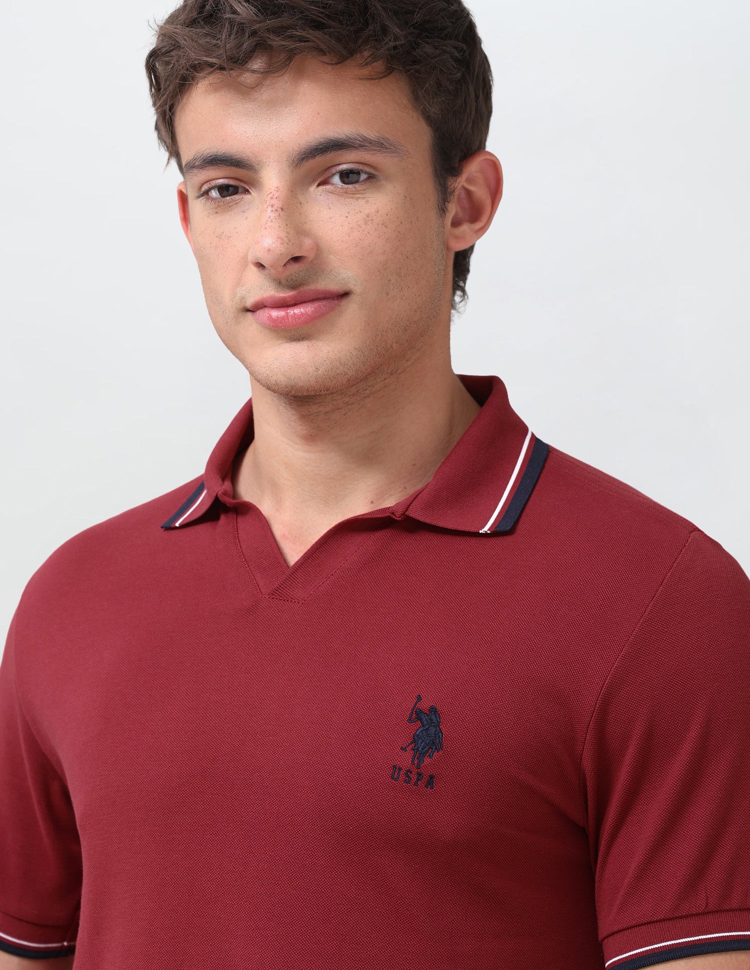 Solid Relaxed Fit Polo Shirt Red - U.S. Polo Assn. India | Large