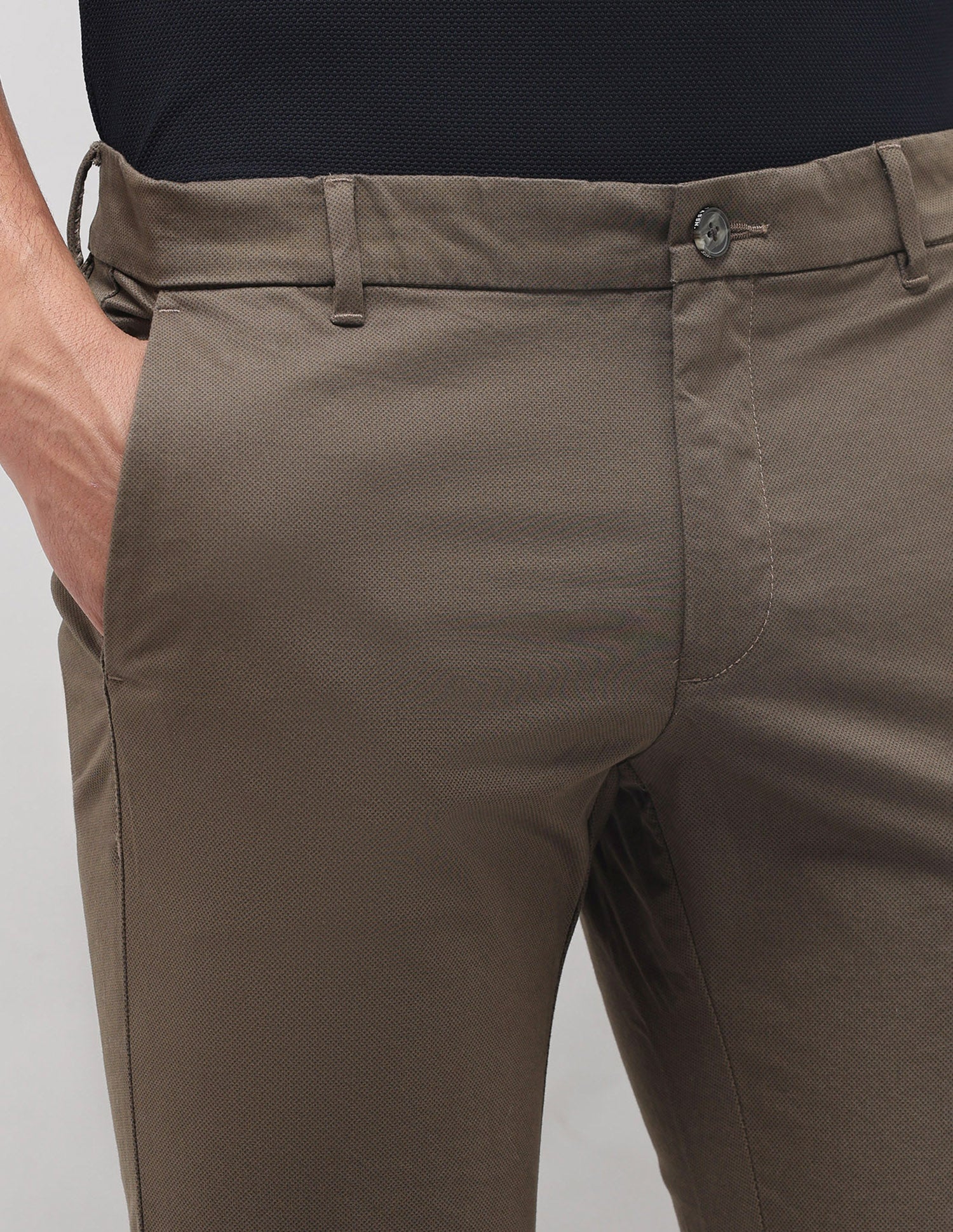 Denver Slim Fit All Over Printed Trousers Brown - U.S. Polo Assn. India | Large