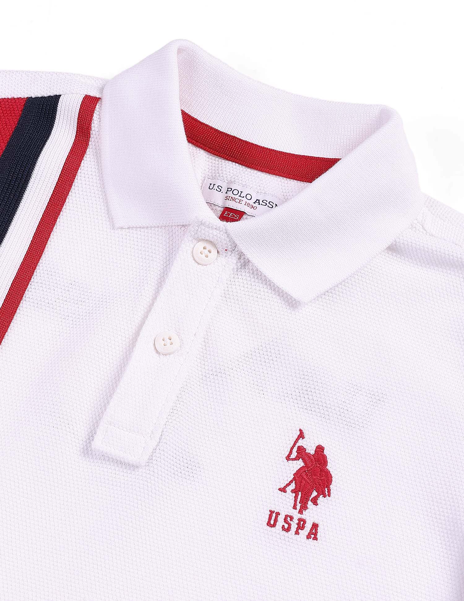 Regular fit Colour blocked Polo Shirt White - U.S. POLO ASSN. | Large