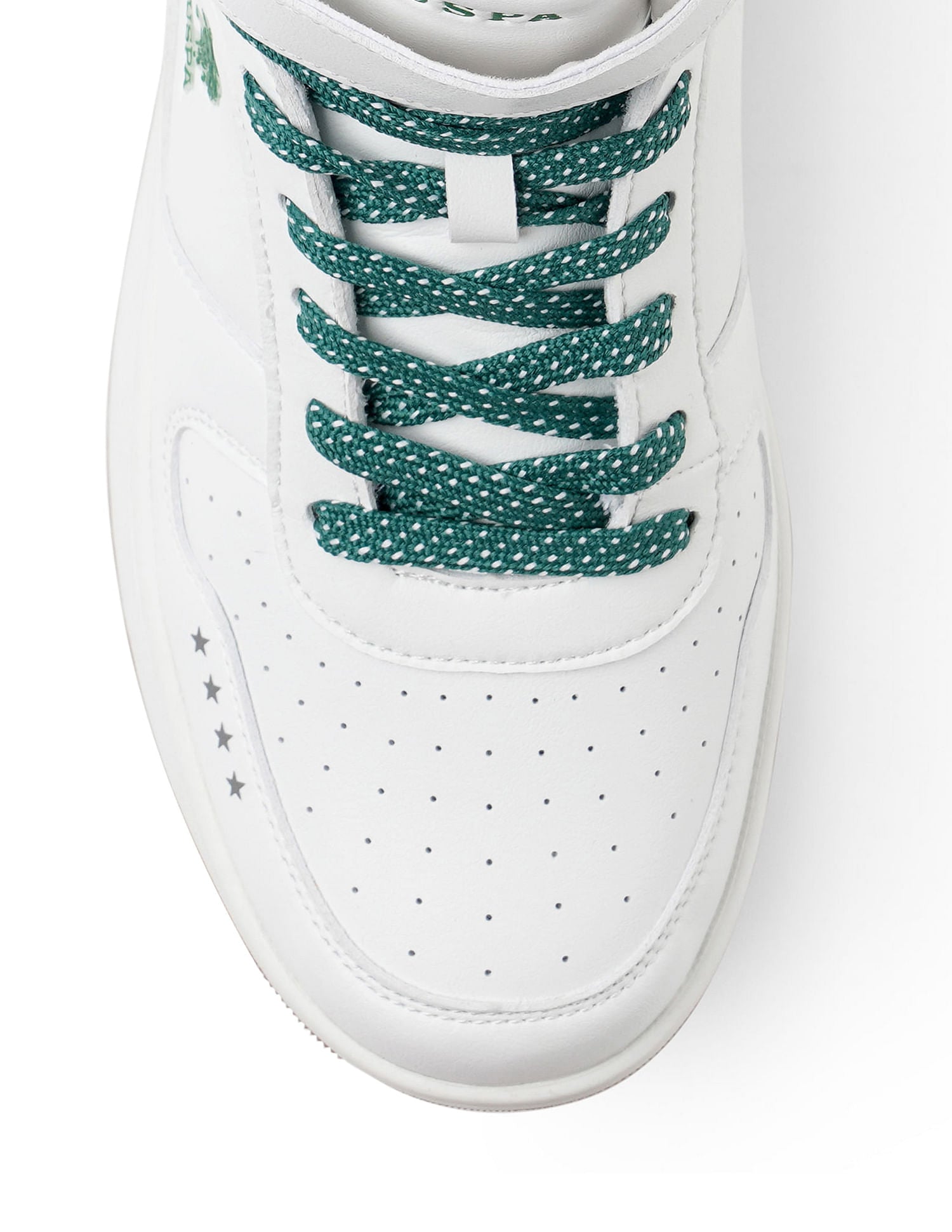 Men Elton 2.0 Off White Retro Court Mid Top  Sneakers White - U.S. Polo Assn. India | Large