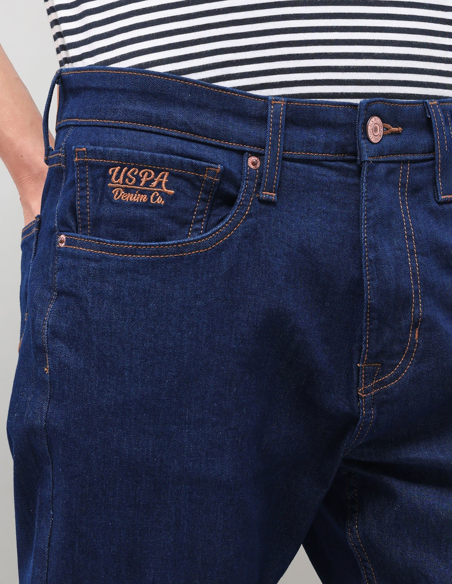 Solid Bootcut Jeans Blue - U.S. Polo Assn. India | Large
