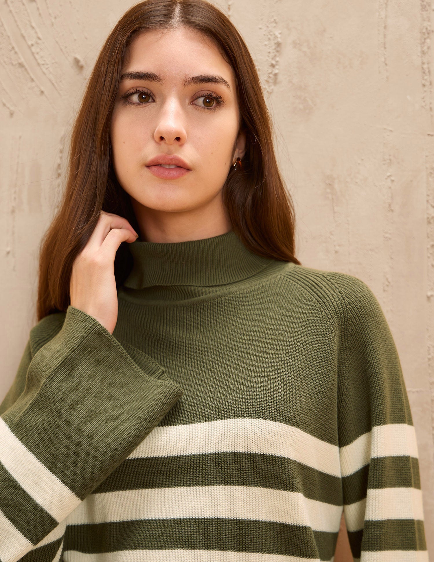 Striped Relaxed Fit Sweater Green - U.S. POLO ASSN. | Large