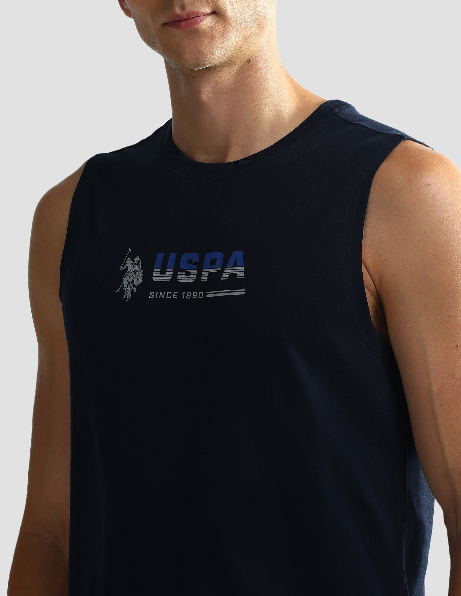 Solid Cotton OEV06 Vest - Pack Of 1 Navy - U.S. POLO ASSN. | Large