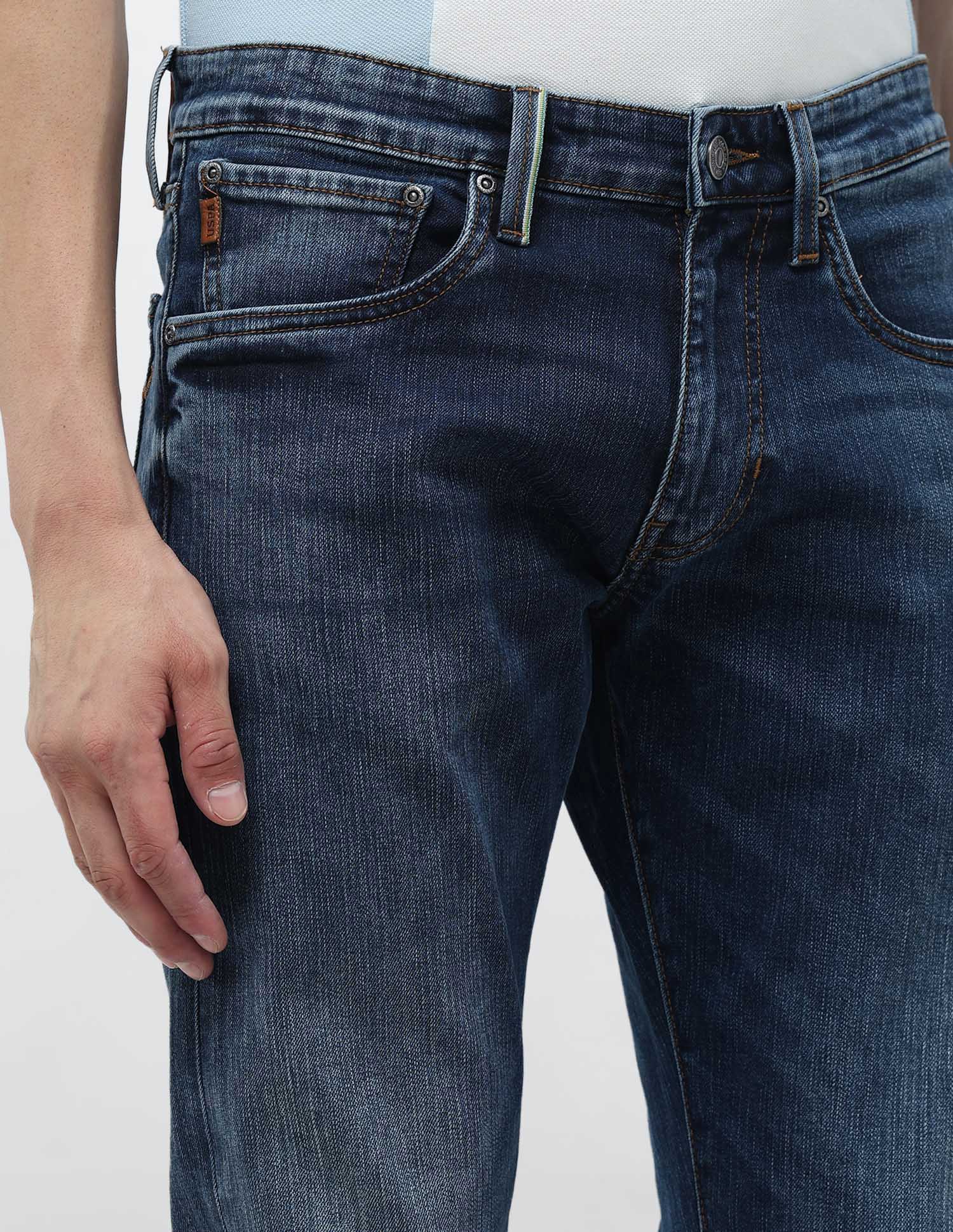 Brandon Slim-Tapered Fit Blue Jeans Dark Wash - U.S. POLO ASSN. | Large